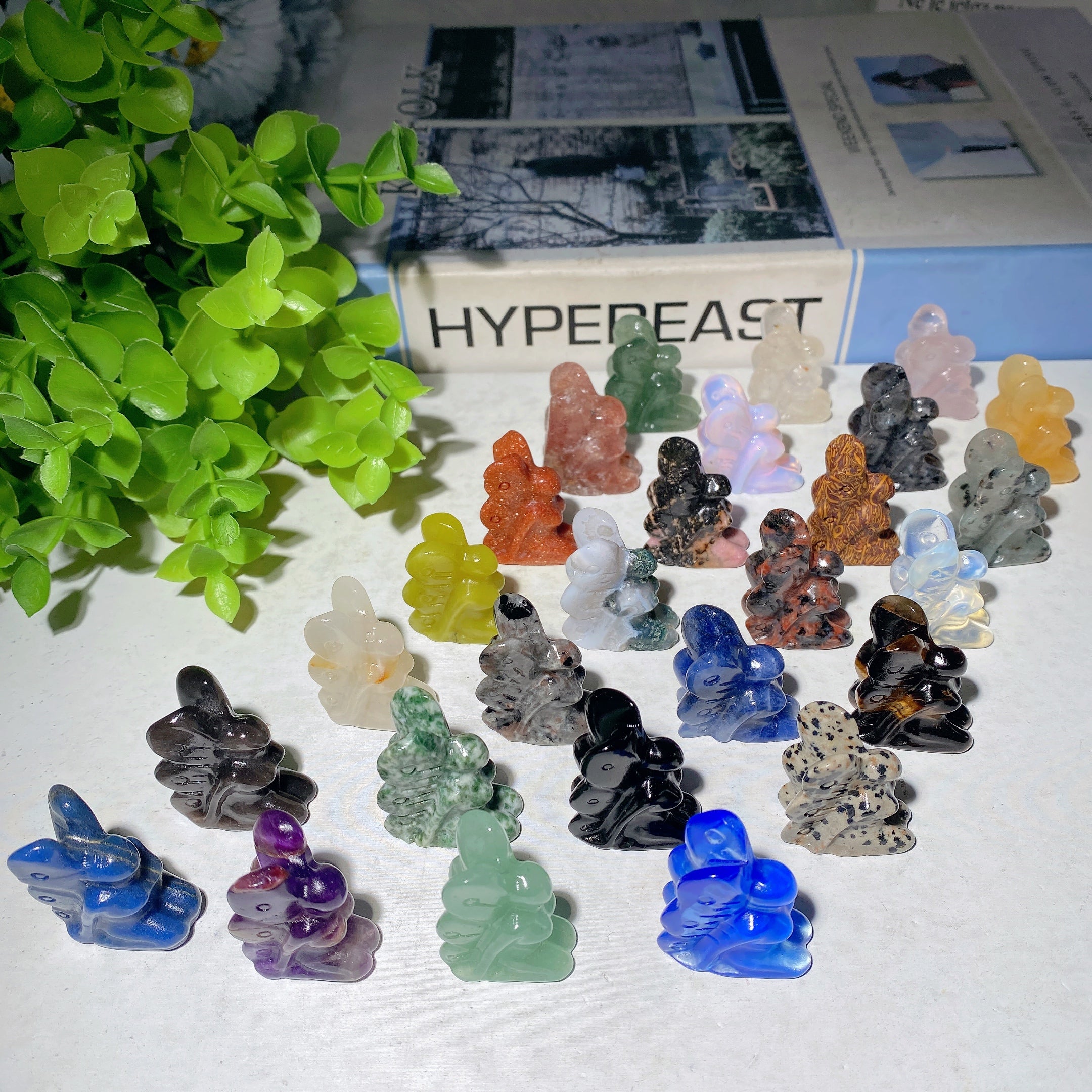 1.2 inch Mixed Crystal Butterfly Fairy Carving for Healing