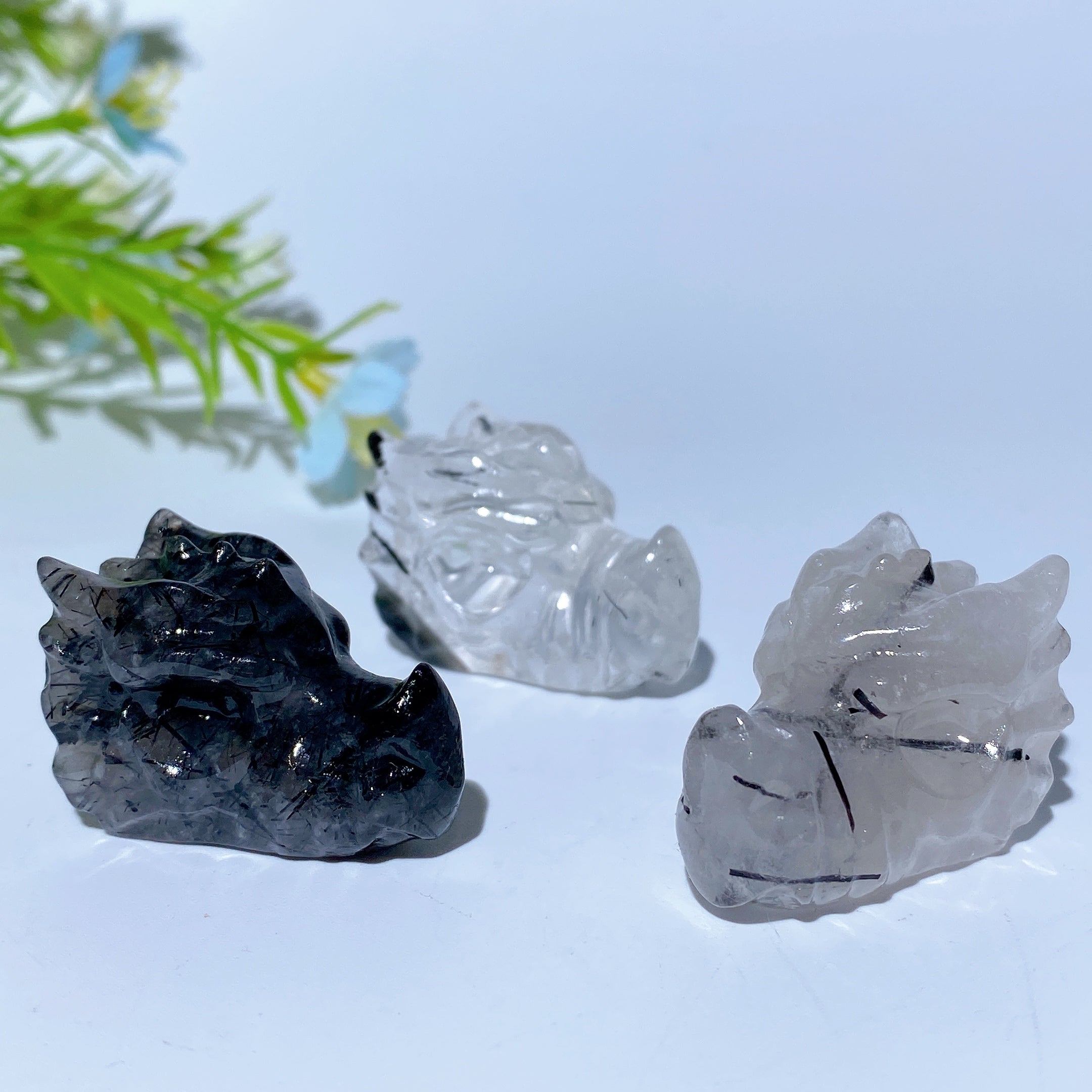 1.2-inch Mixed Crystal Dragon Figurine for Healing