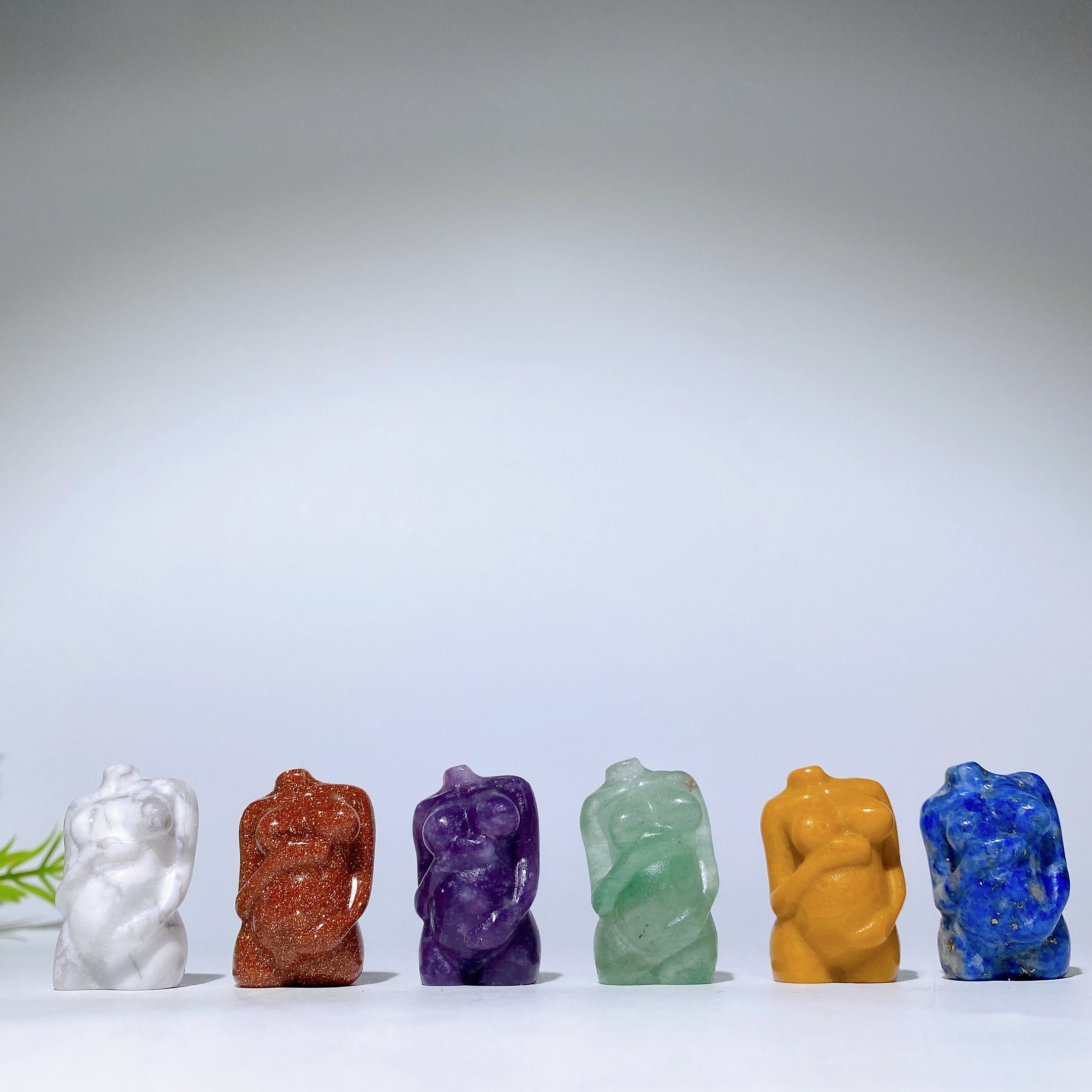 1.2 inch Mixed Crystal Figurine Carving with Healing Energy