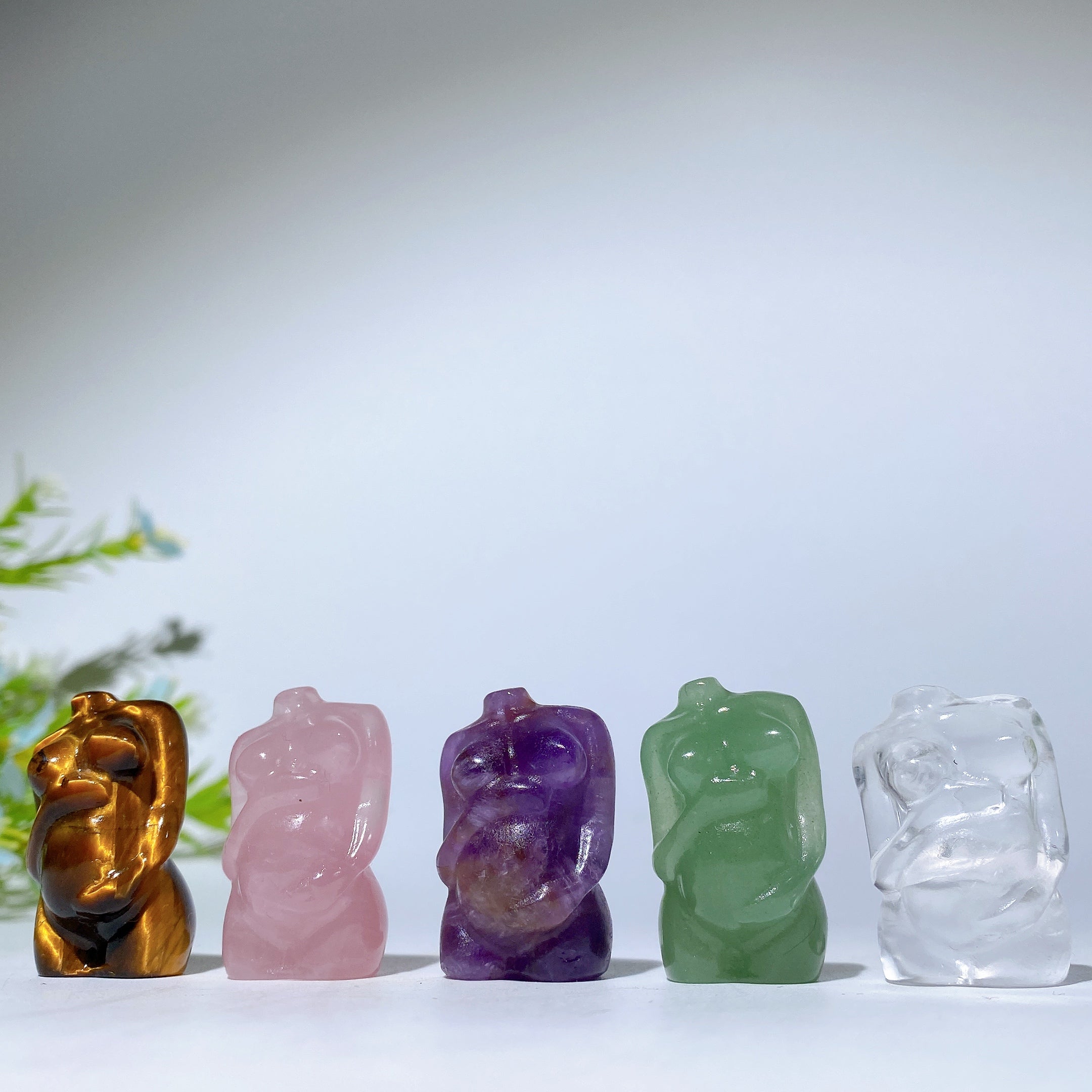 1.2 inch Mixed Crystal Figurine Carving with Healing Energy