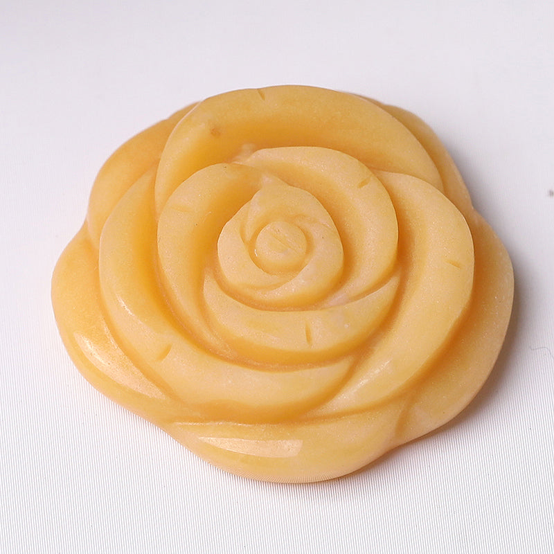 1.2 Inch Rose Flower Crystal Figurines Hand-Carved Stones