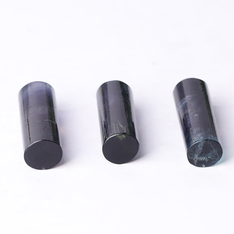 1.2" Rainbow Fluorite Cylinder Crystal Point for Energy Balance