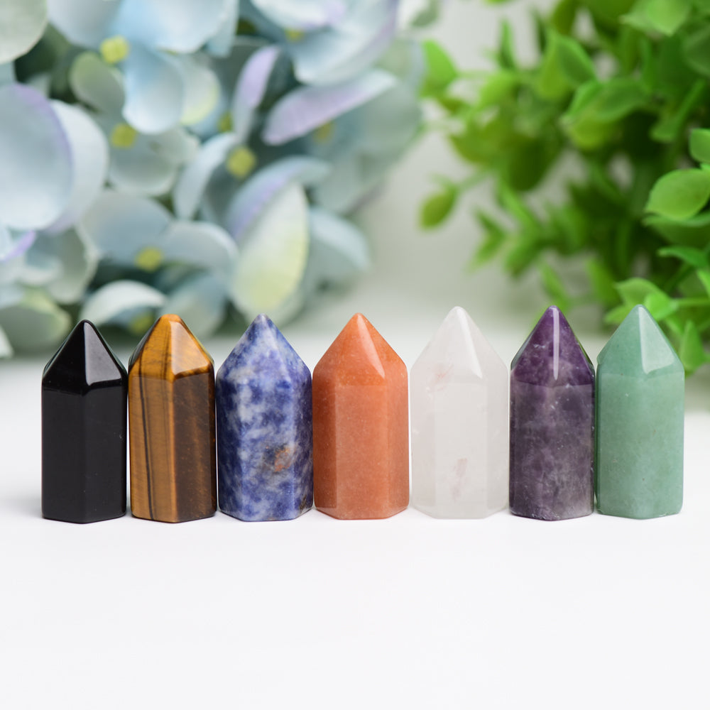 1.3 inch Chakra Crystal Point for Healing & Energy Balance
