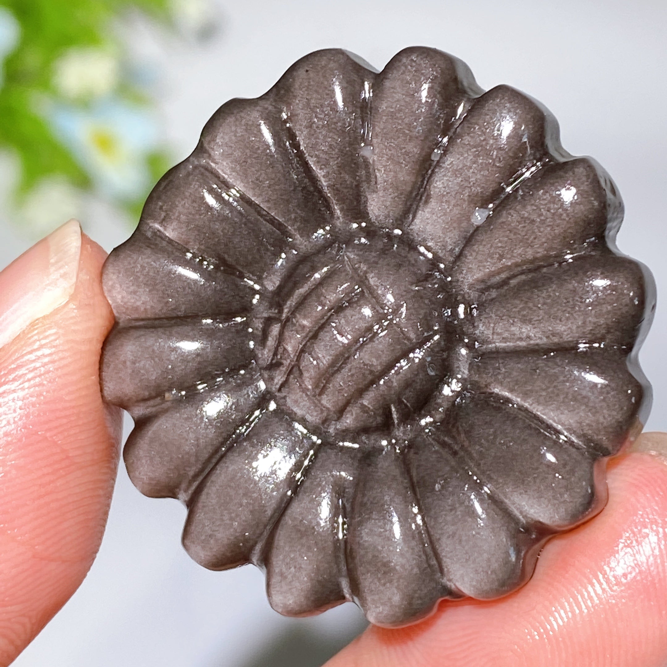 1.3 Inch Crystal Sunflower Carving Healing Figurine