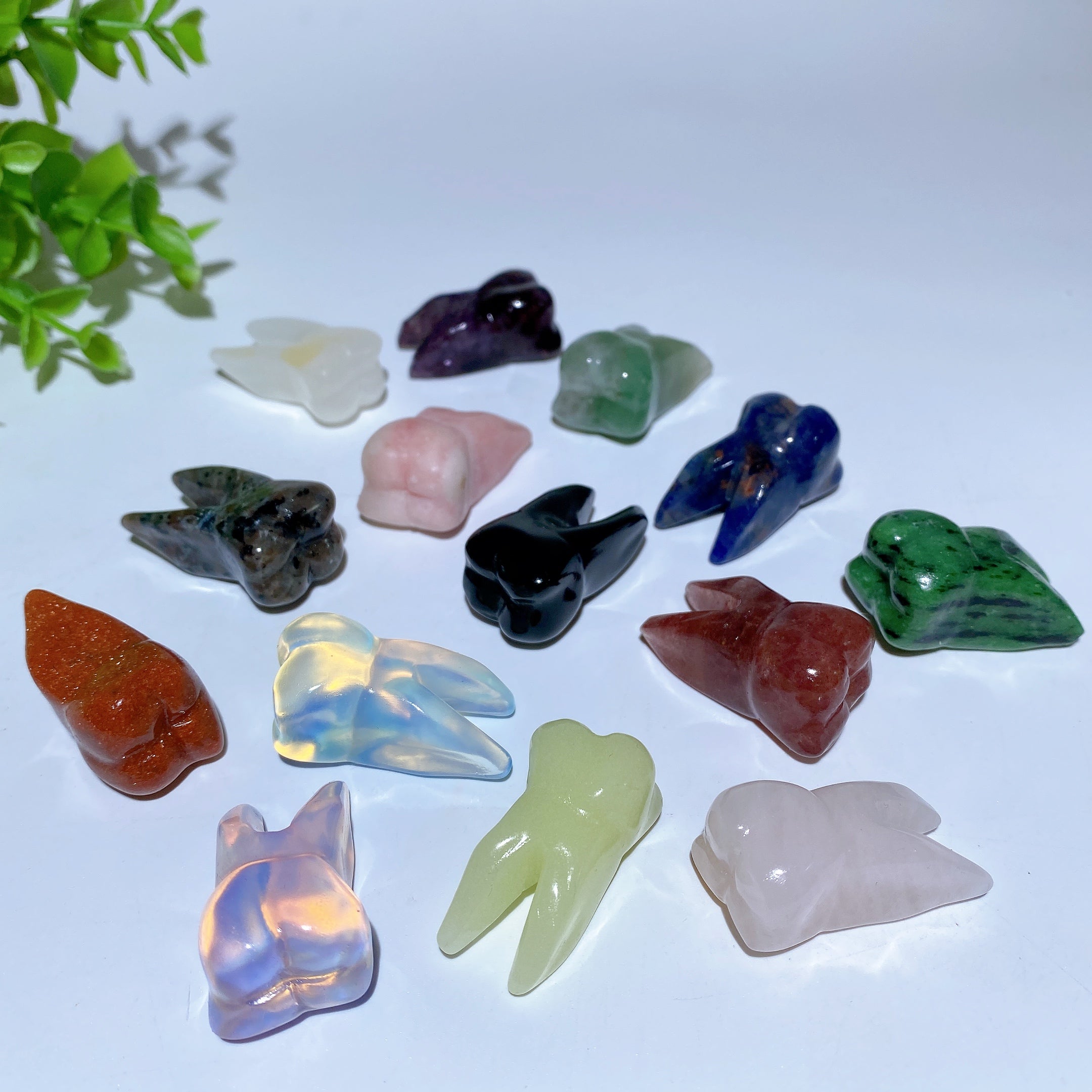 1.3 inch Mixed Crystal Rabbit Carving Figurines for Healing