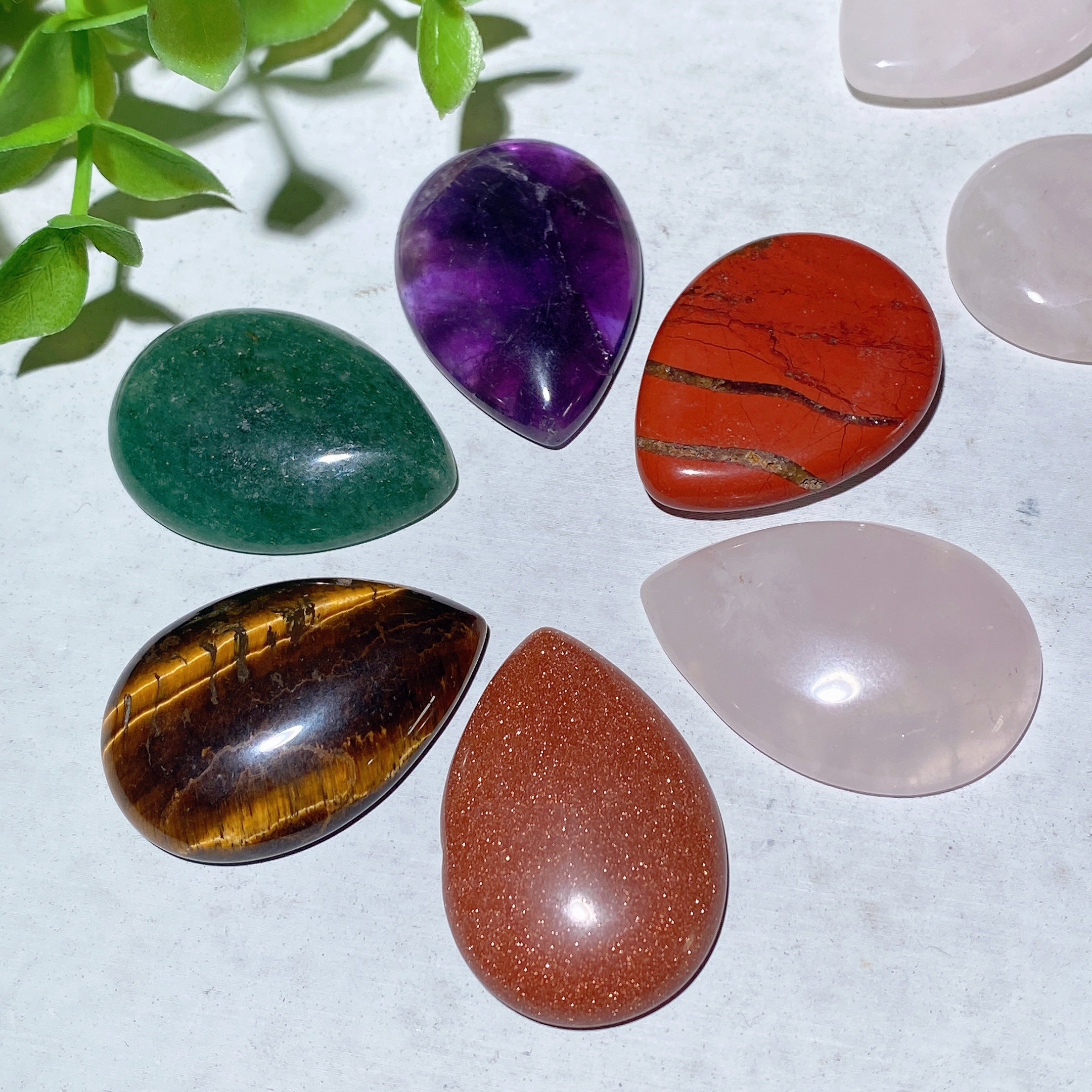 1.3 inch Mixed Crystal Waterdrop Carvings for Healing