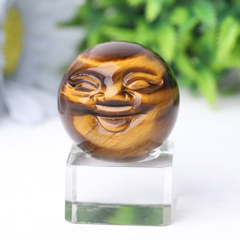 1.35 Inch Smile Face Crystal Figurines for Healing