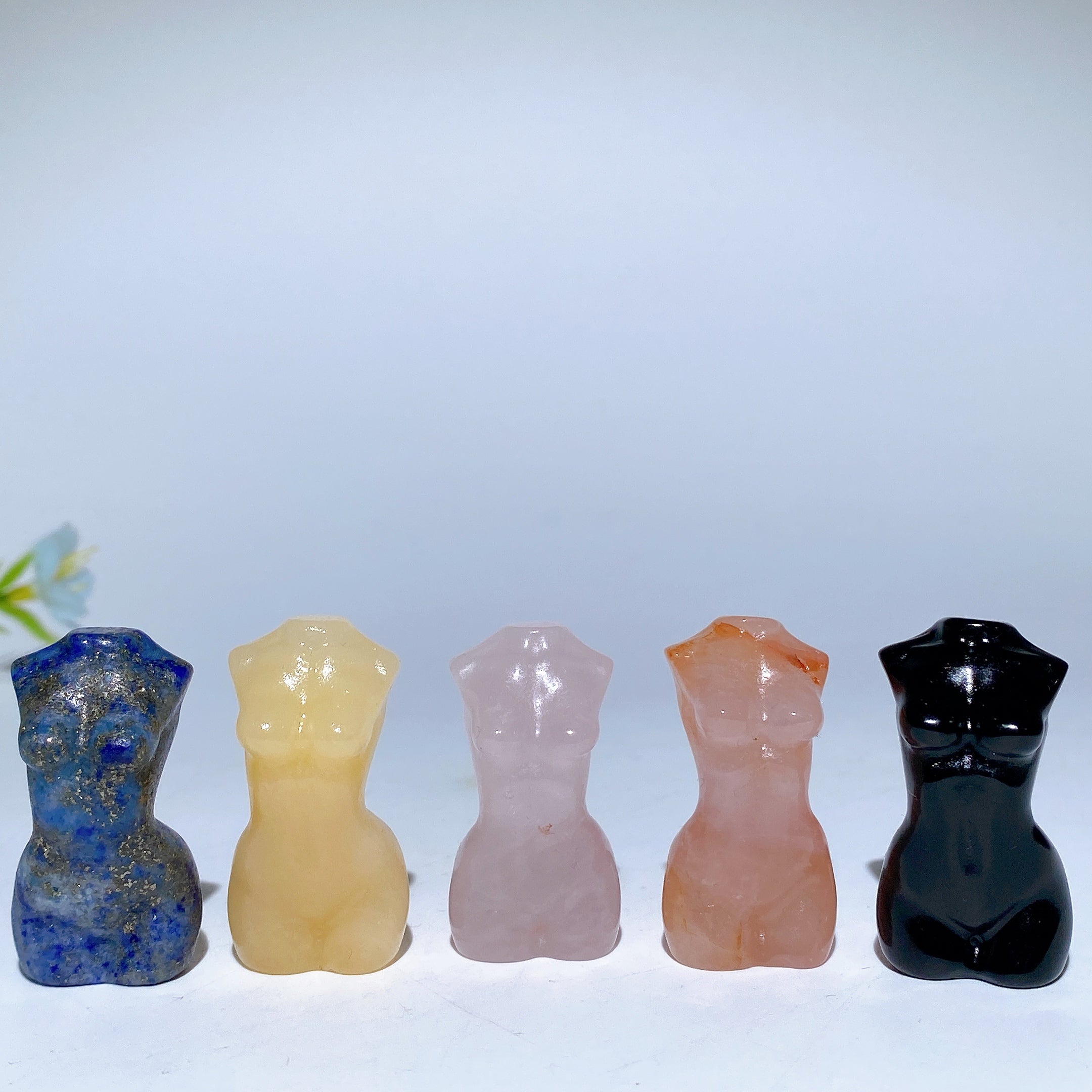 1.4 Inch Mixed Crystal Figurine Carvings for Healing & Decor