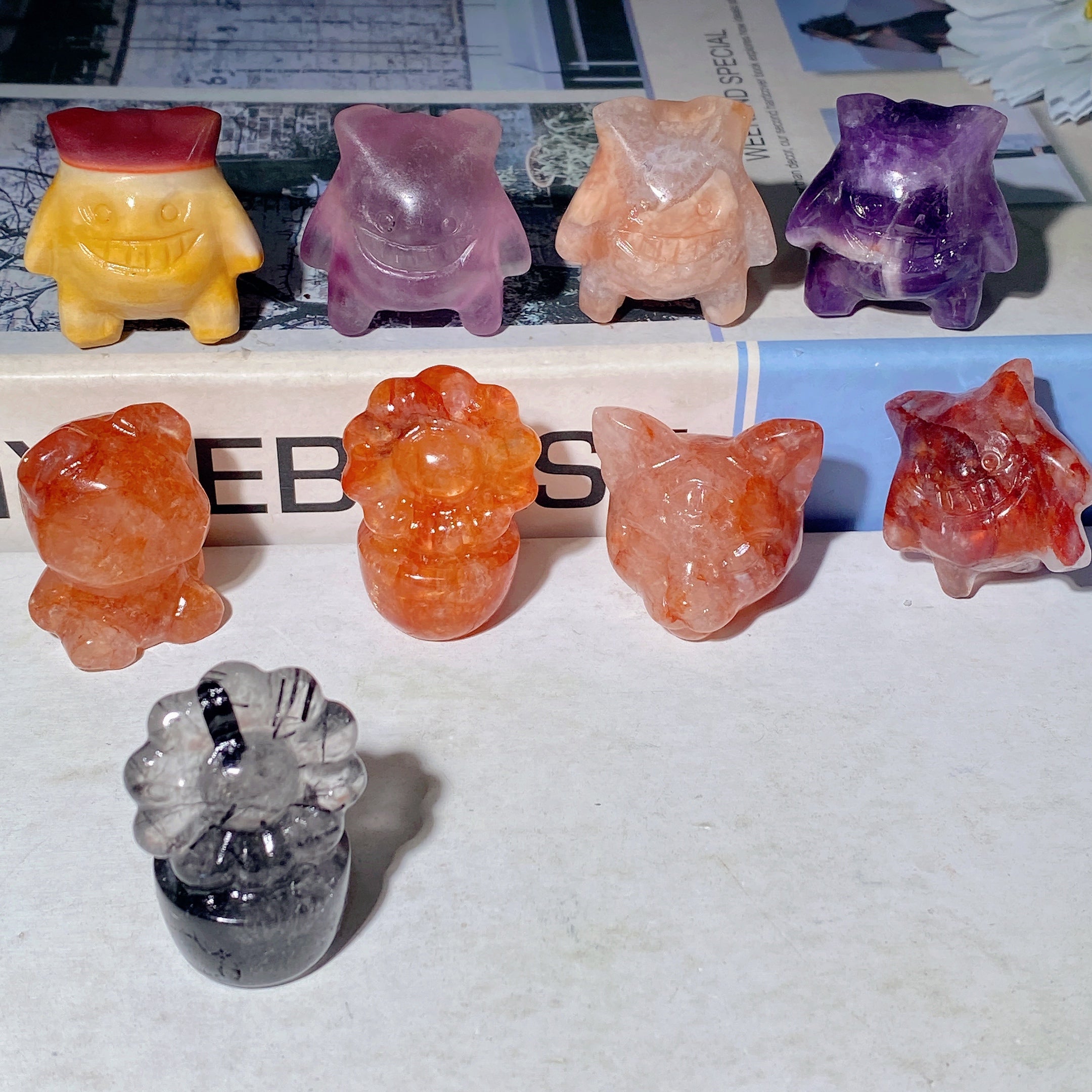 1.4-Inch Mixed Crystal Healing Figurines for Meditation