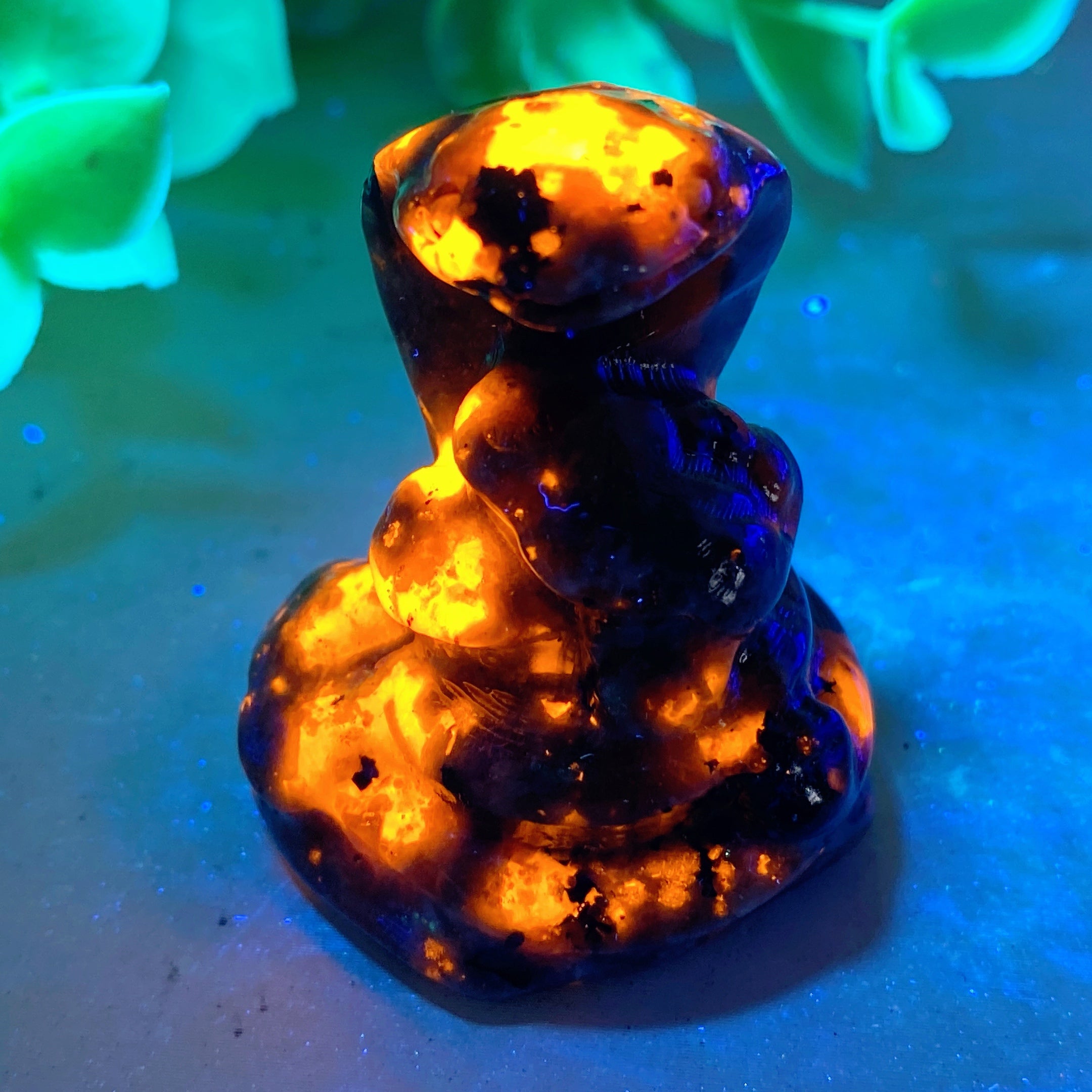 1.4-inch Mixed Crystal Snake Carving | Healing Animal Totem