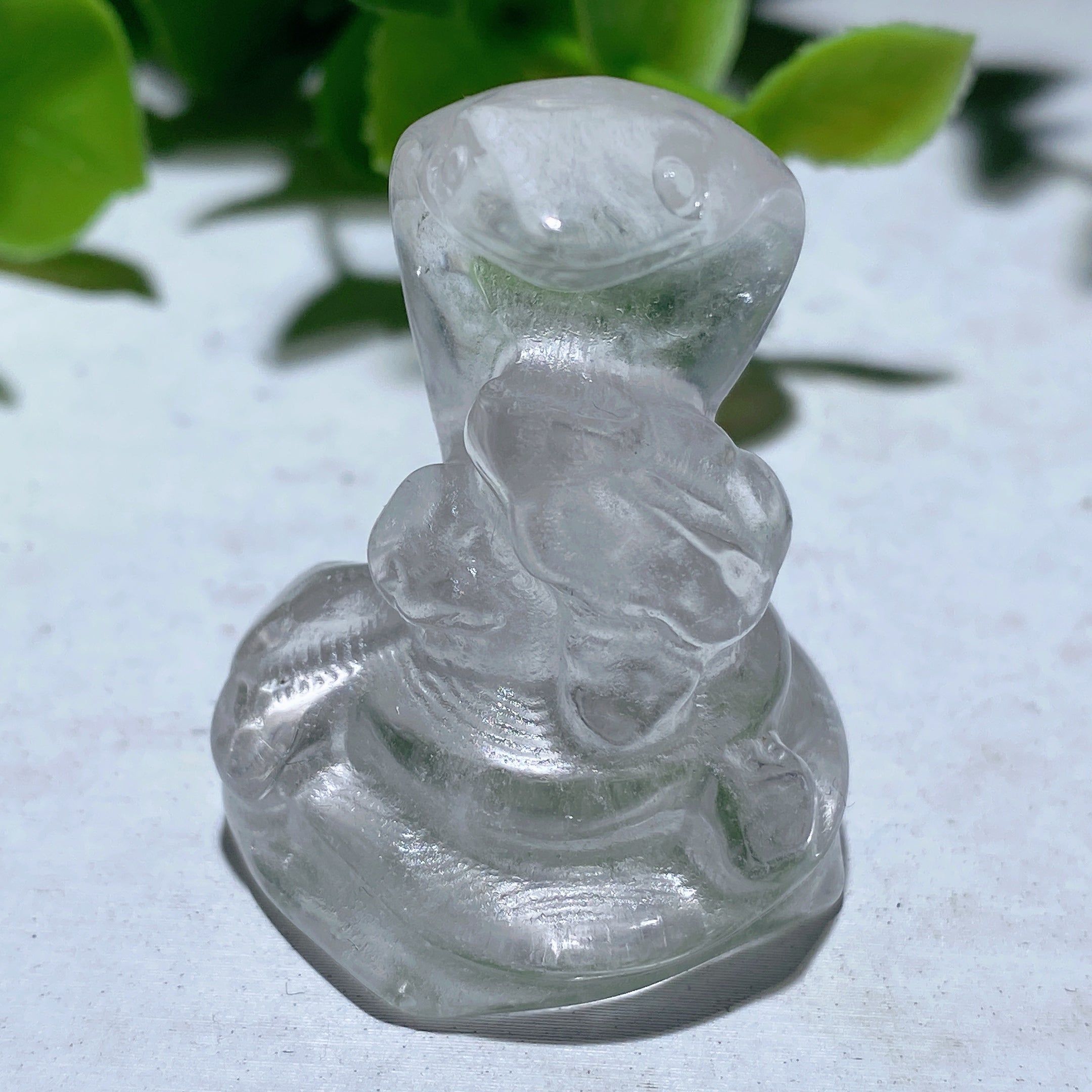 1.4-inch Mixed Crystal Snake Carving | Healing Animal Totem