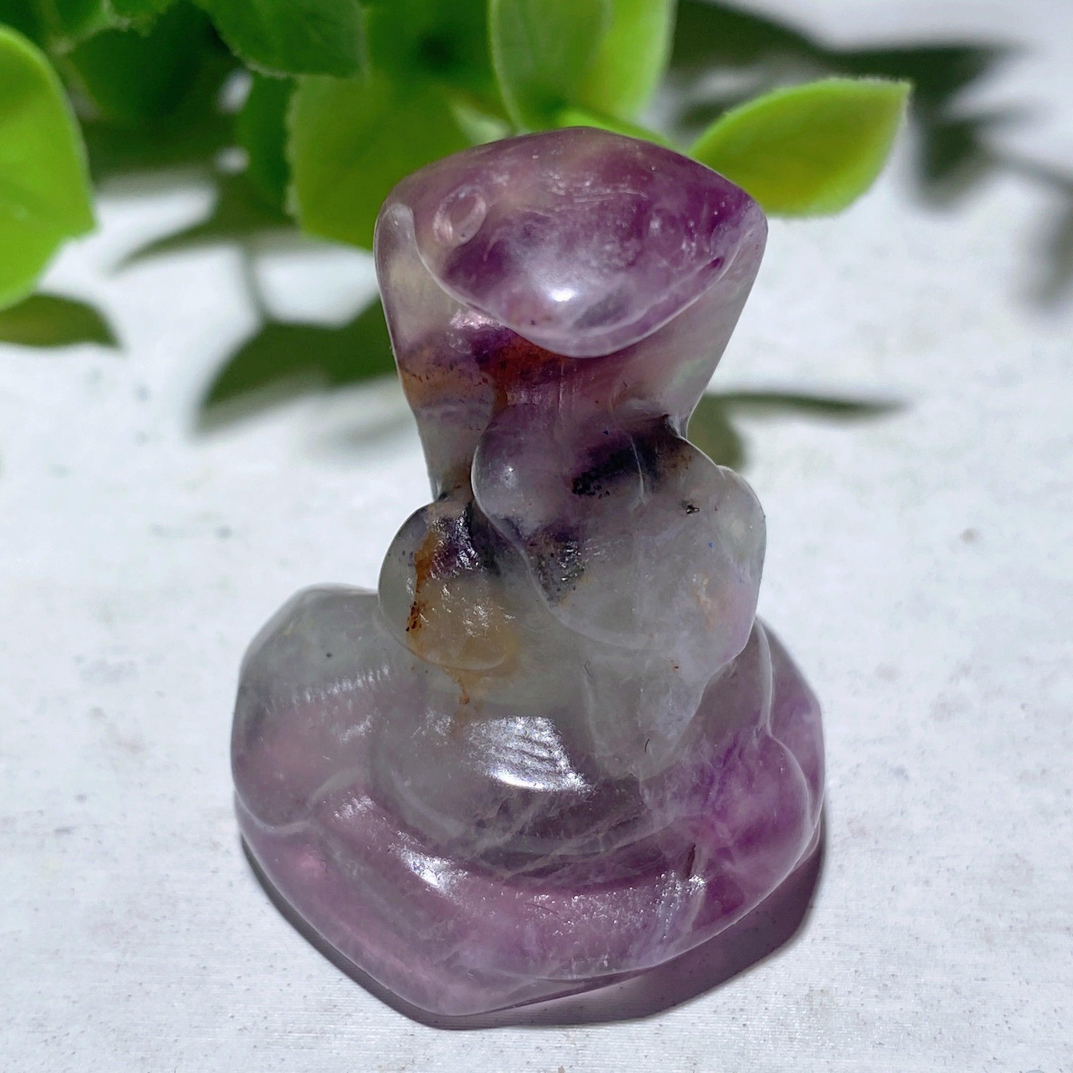 1.4-inch Mixed Crystal Snake Carving | Healing Animal Totem