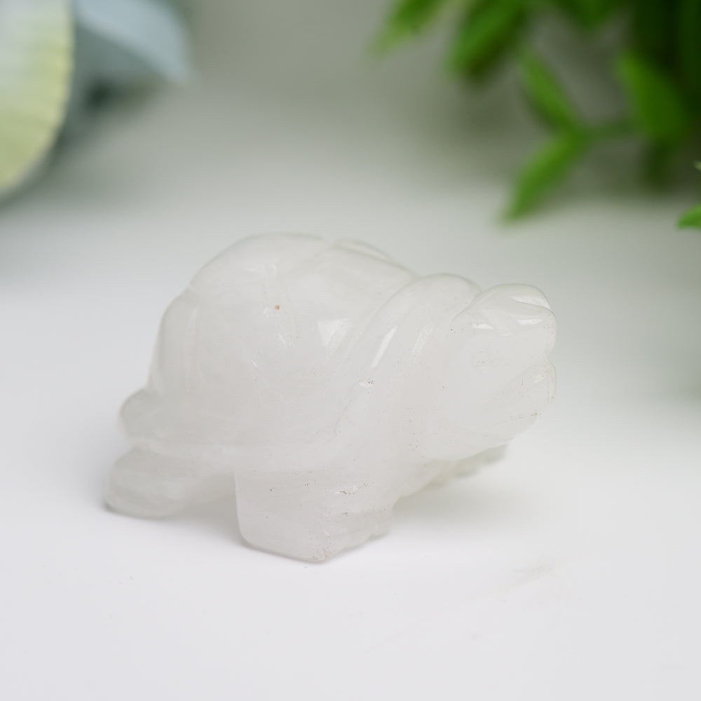 1.4 Inch Mixed Crystal Turtle Figurine for Prosperity & Healing