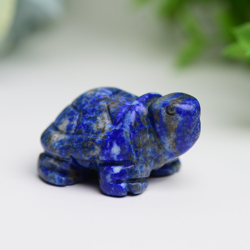 1.4 Inch Mixed Crystal Turtle Figurine for Prosperity & Healing