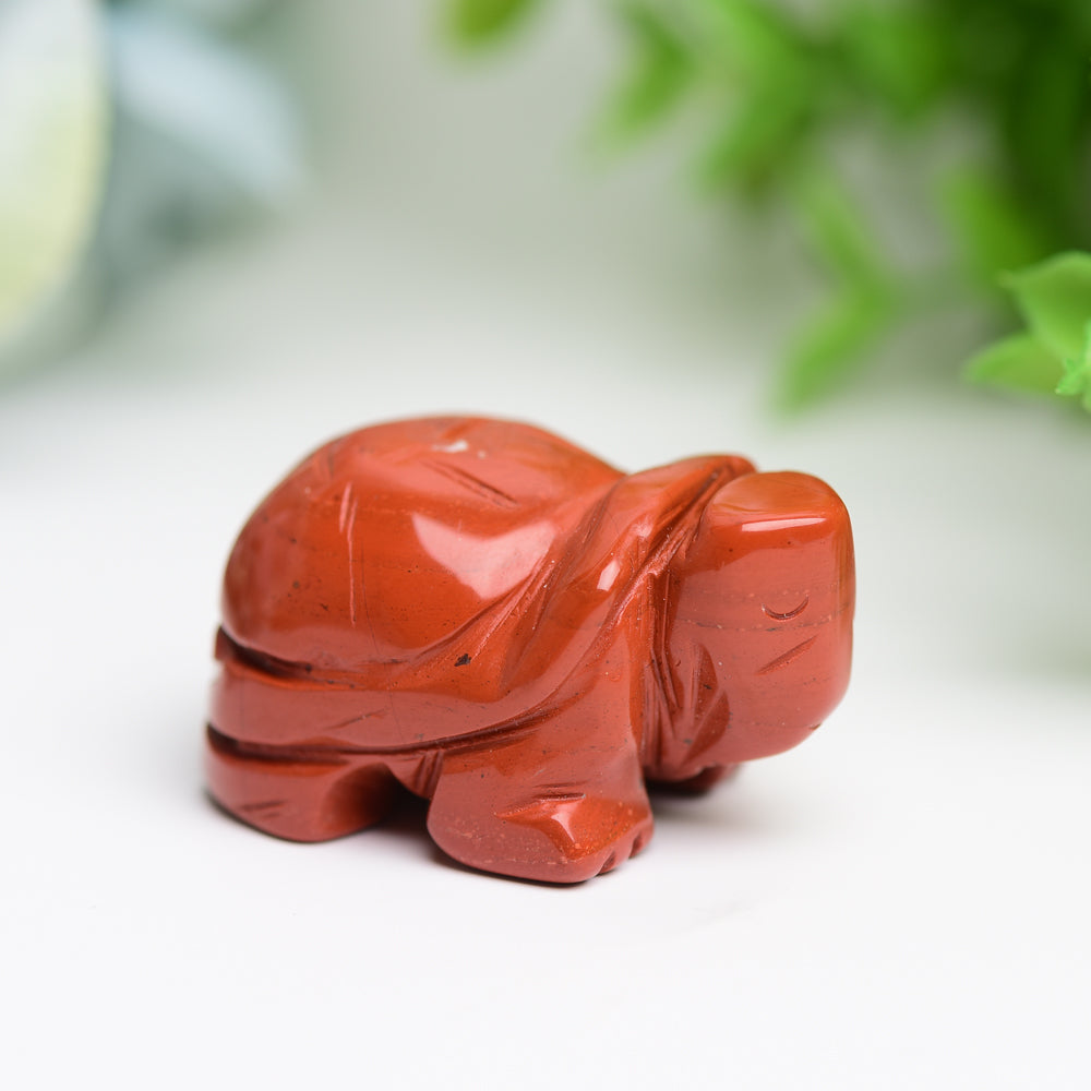 1.4 Inch Mixed Crystal Turtle Figurine for Prosperity & Healing