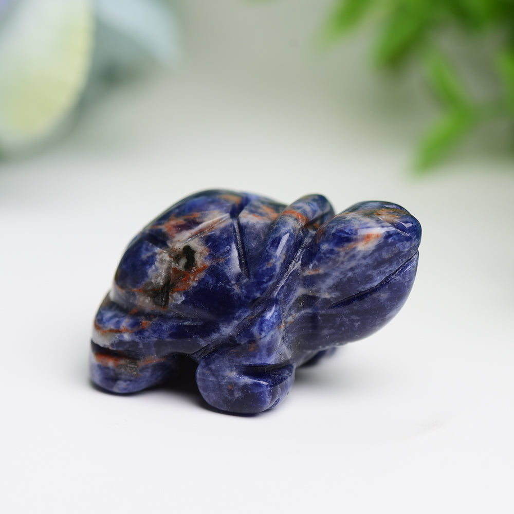 1.4 Inch Mixed Crystal Turtle Figurine for Prosperity & Healing