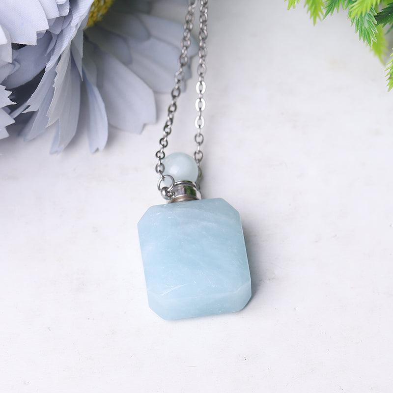 1.4 Inch Tiger Eye Necklace Empty Perfume Bottle Pendant