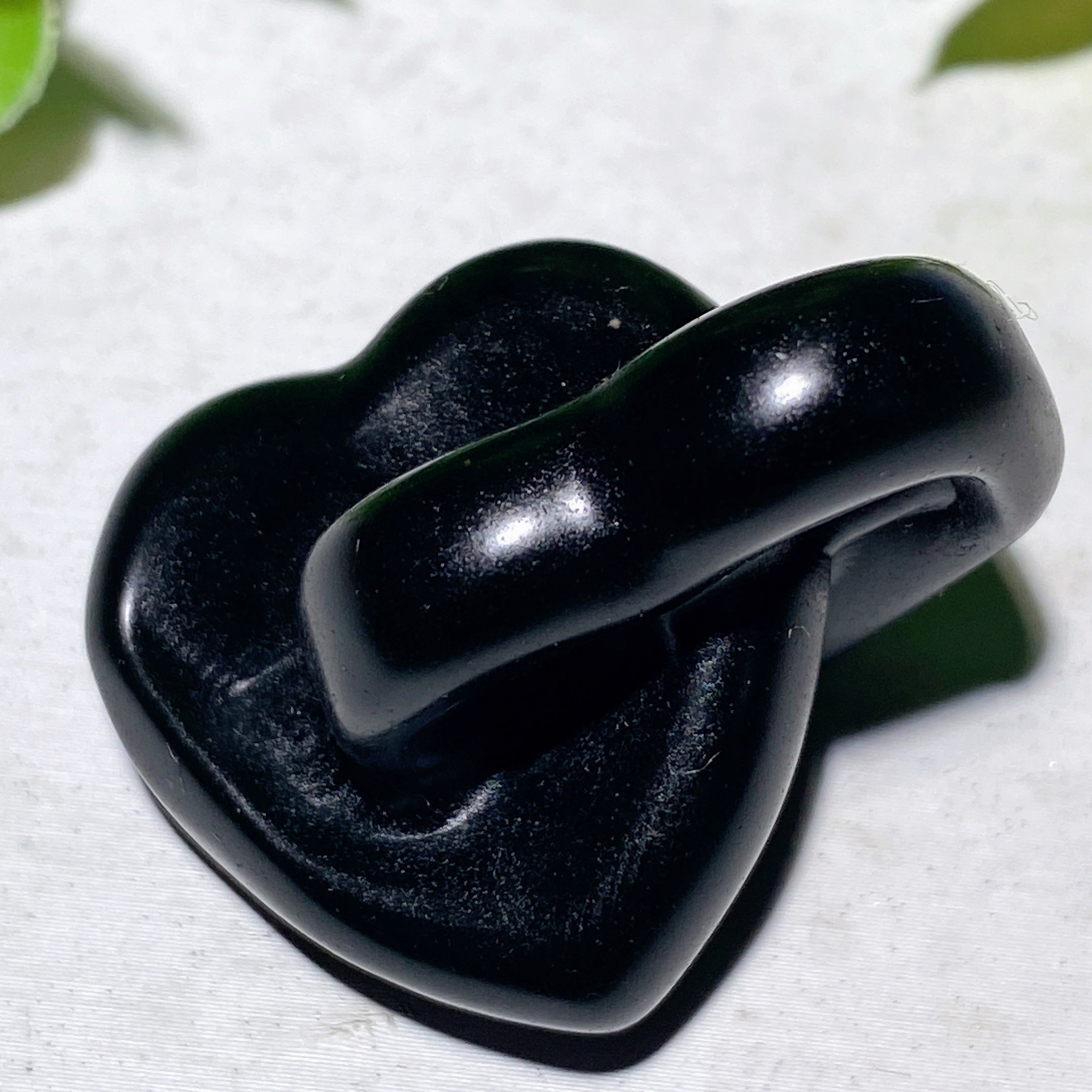 1.4" Mixed Crystal Double Heart Healing Carving