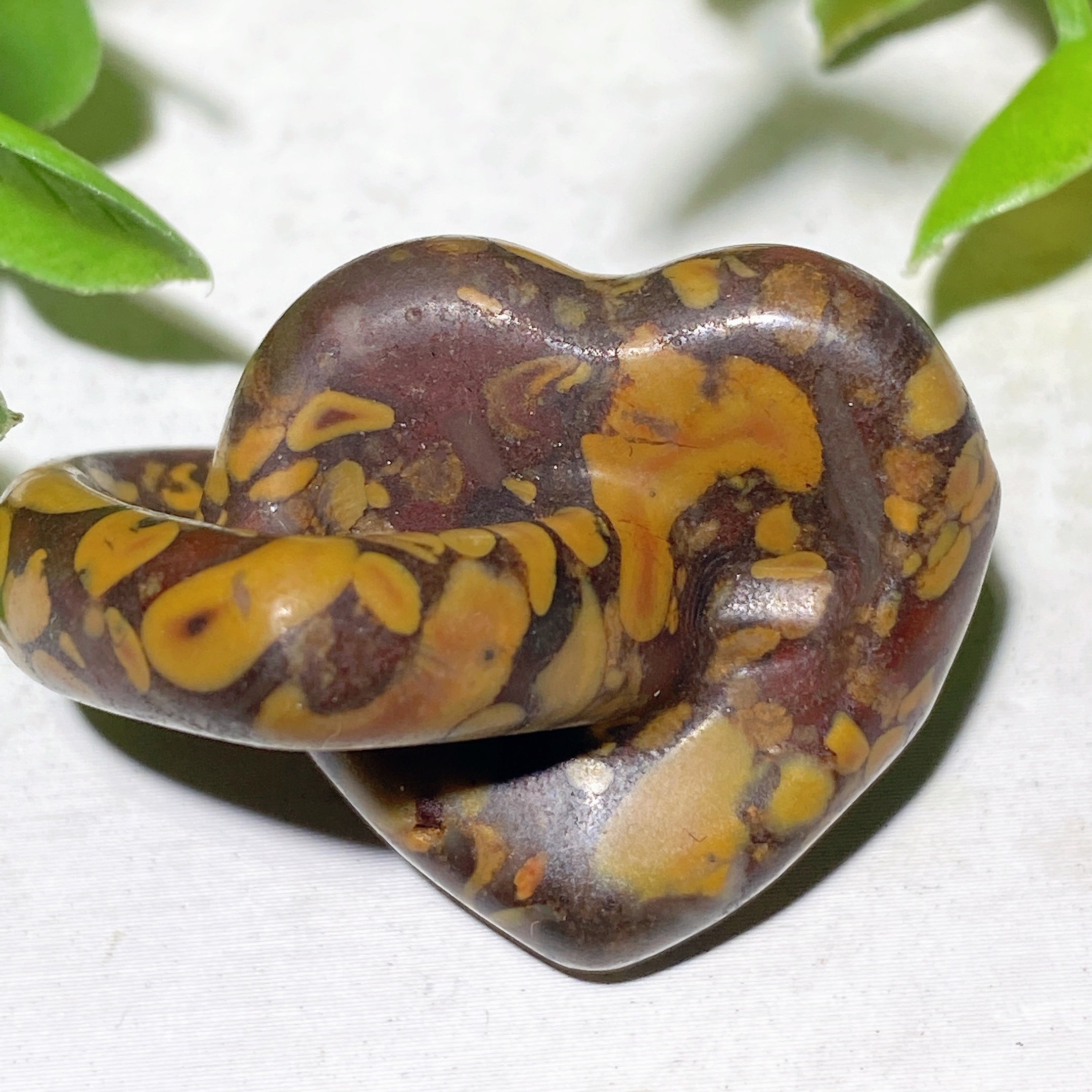 1.4" Mixed Crystal Double Heart Healing Carving