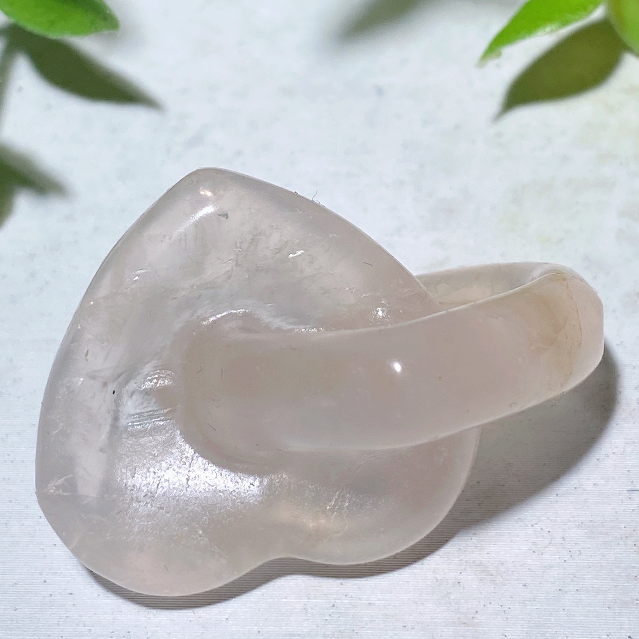 1.4" Mixed Crystal Double Heart Healing Carving