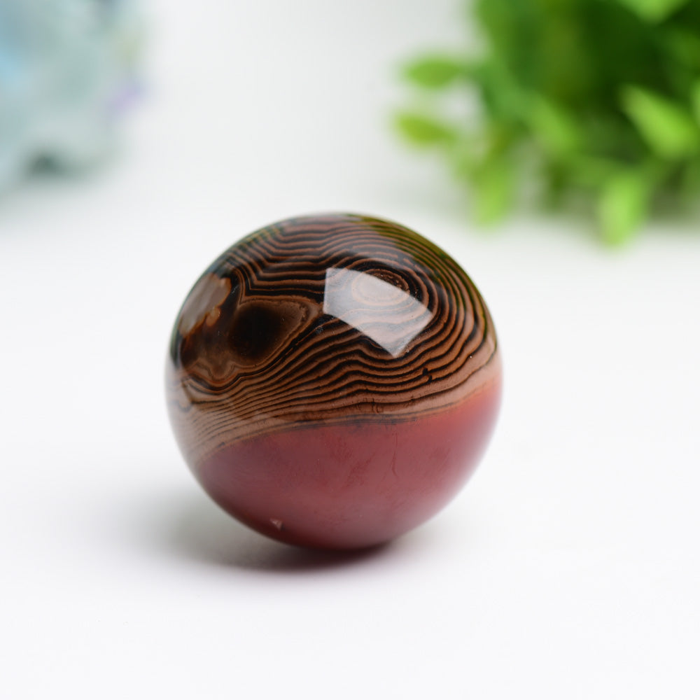 1.5-1.7" Black Sardonyx Crystal Spheres for Energy Healing