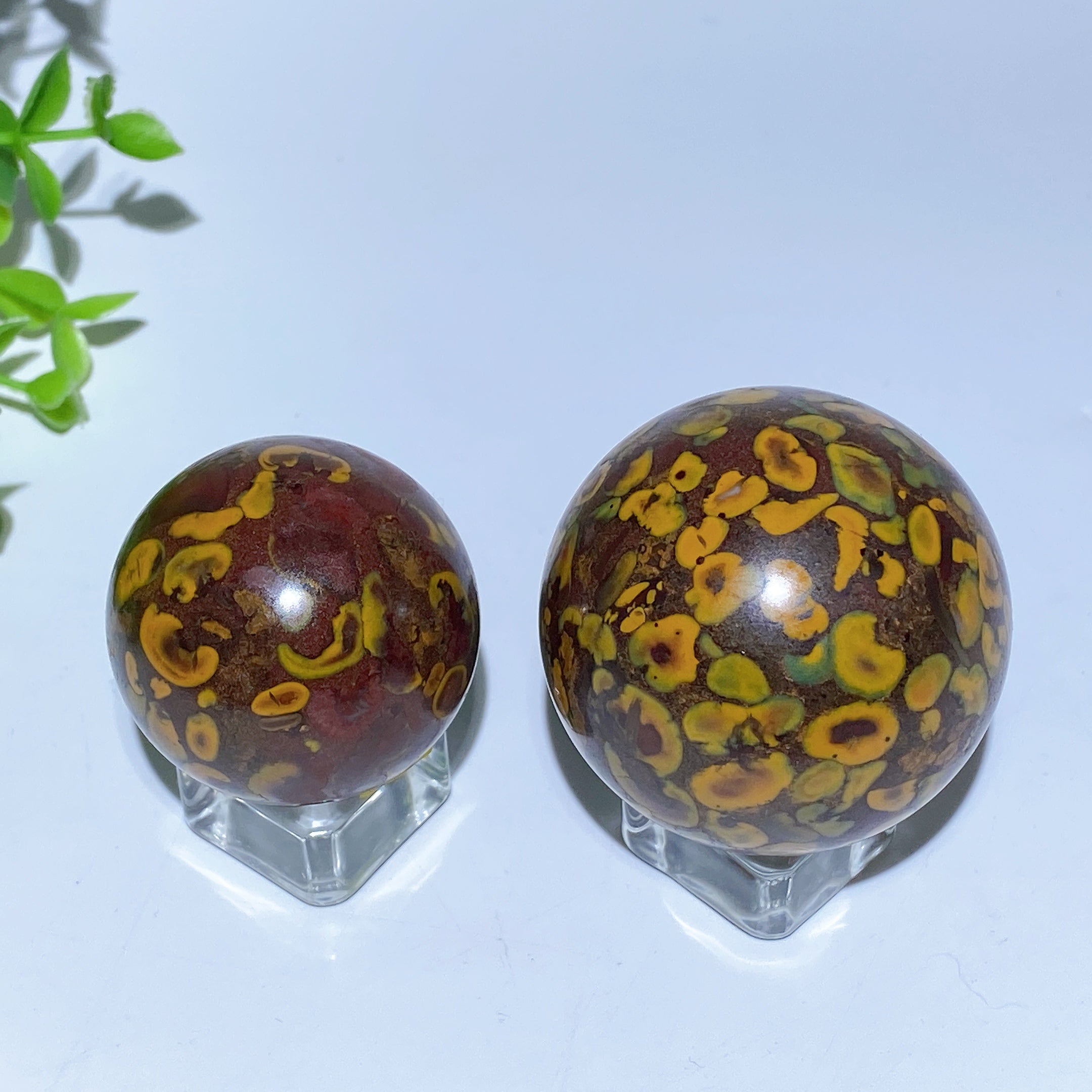 1.5-2 Inch Fruit Jasper Crystal Sphere for Healing and Energy