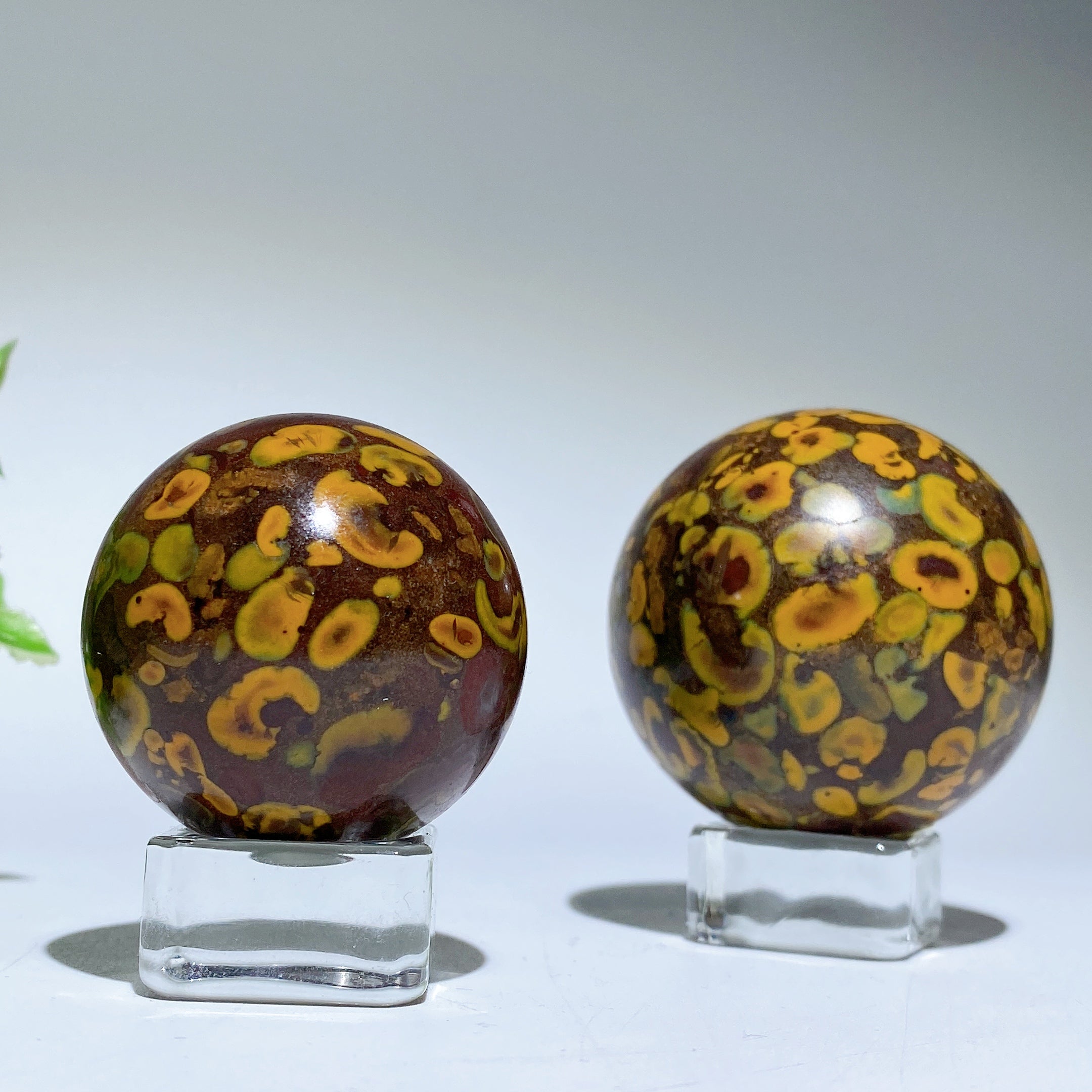 1.5-2 Inch Fruit Jasper Crystal Sphere for Healing and Energy