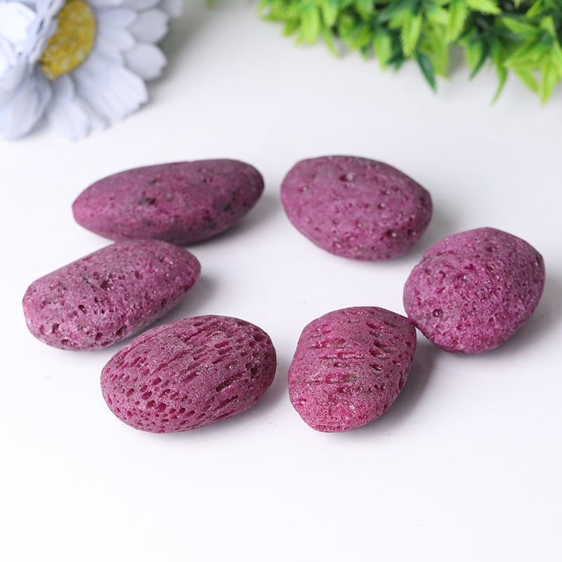 1.5-2 Inch Honey Comb Ruby Tumbled Stones for Healing