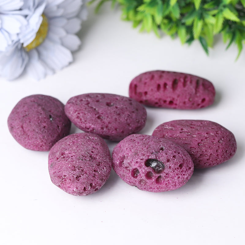 1.5-2 Inch Honey Comb Ruby Tumbled Stones for Healing