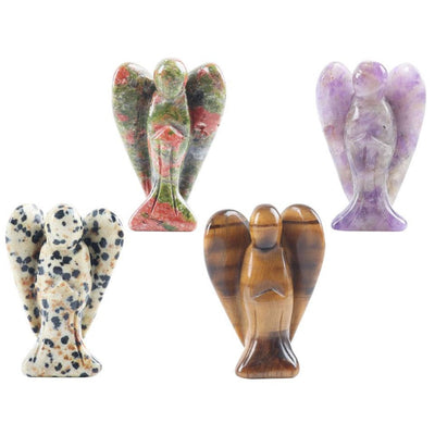 1.5" Crystal Angel Carving for Heart Chakra Healing