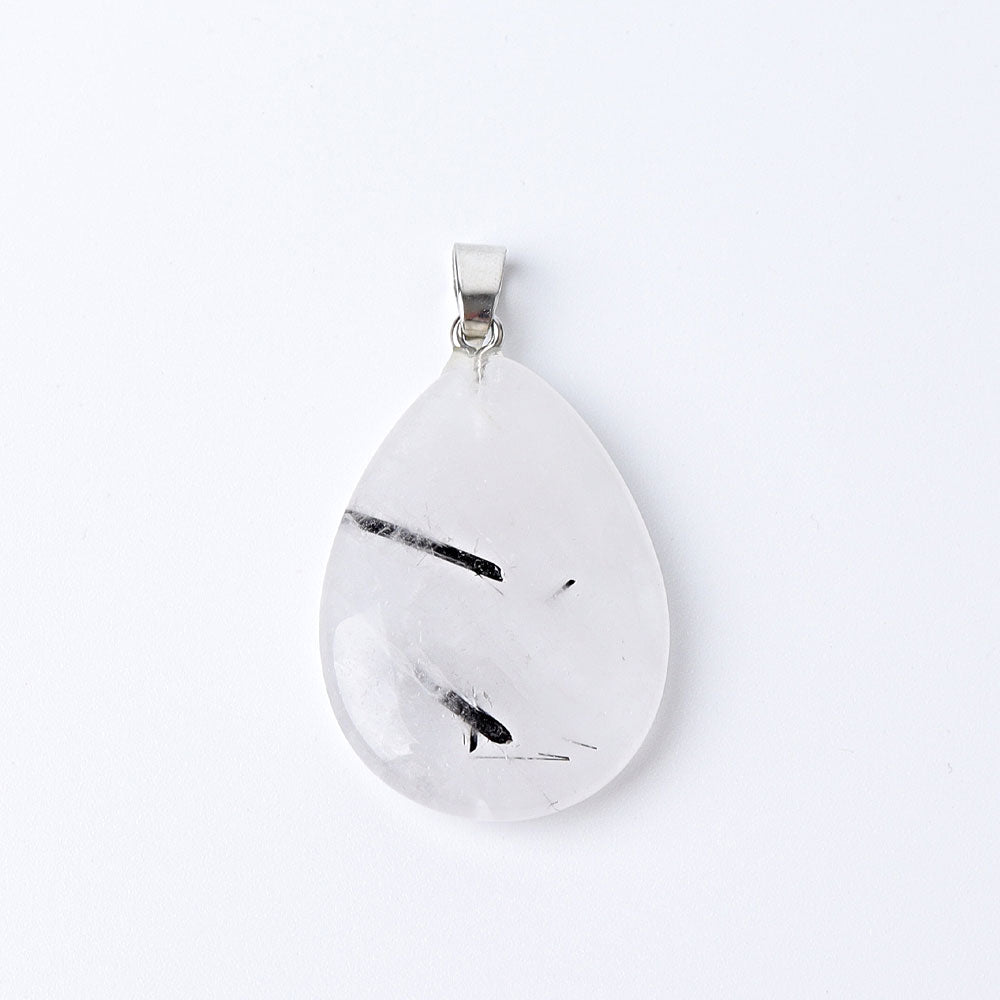 1.5 inch Carnelian Black Tourmaline Spiritual Protection Pendant