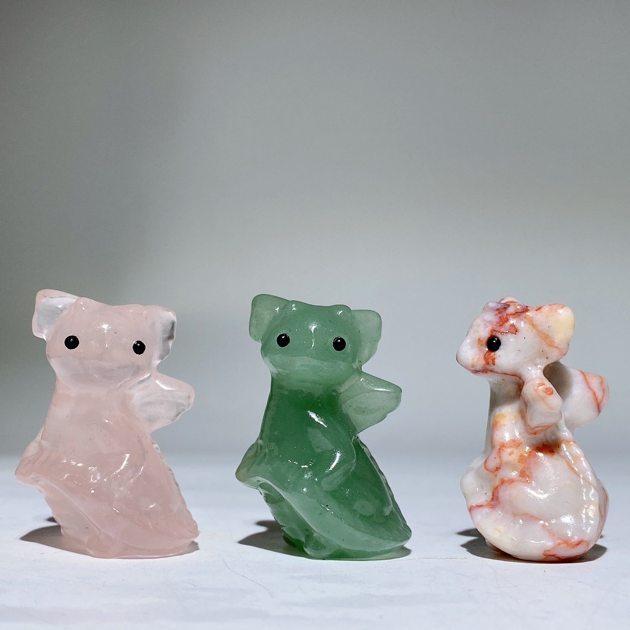 1.5 Inch Carved Crystal Dragon Figurine for Healing