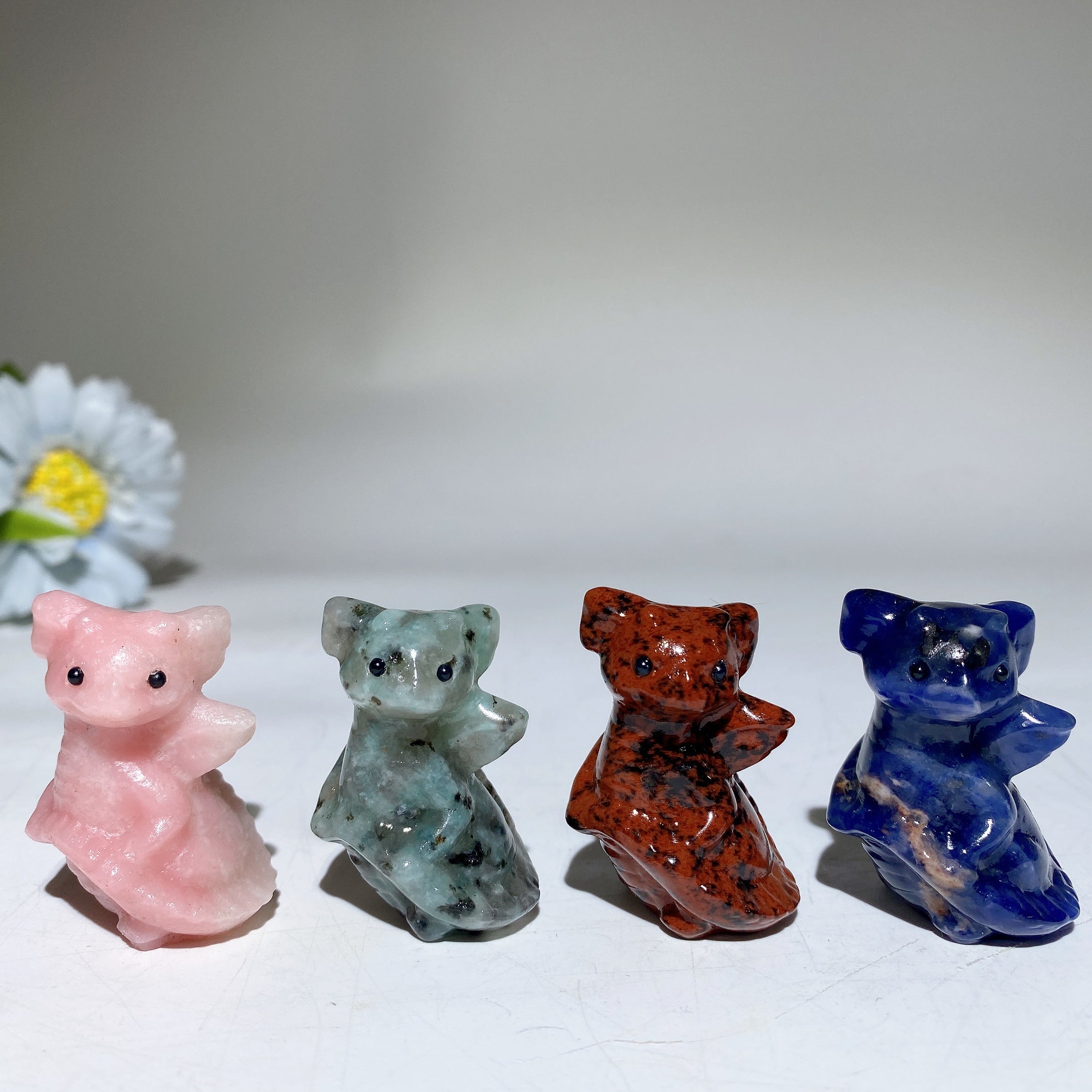 1.5 Inch Carved Crystal Dragon Figurine for Healing