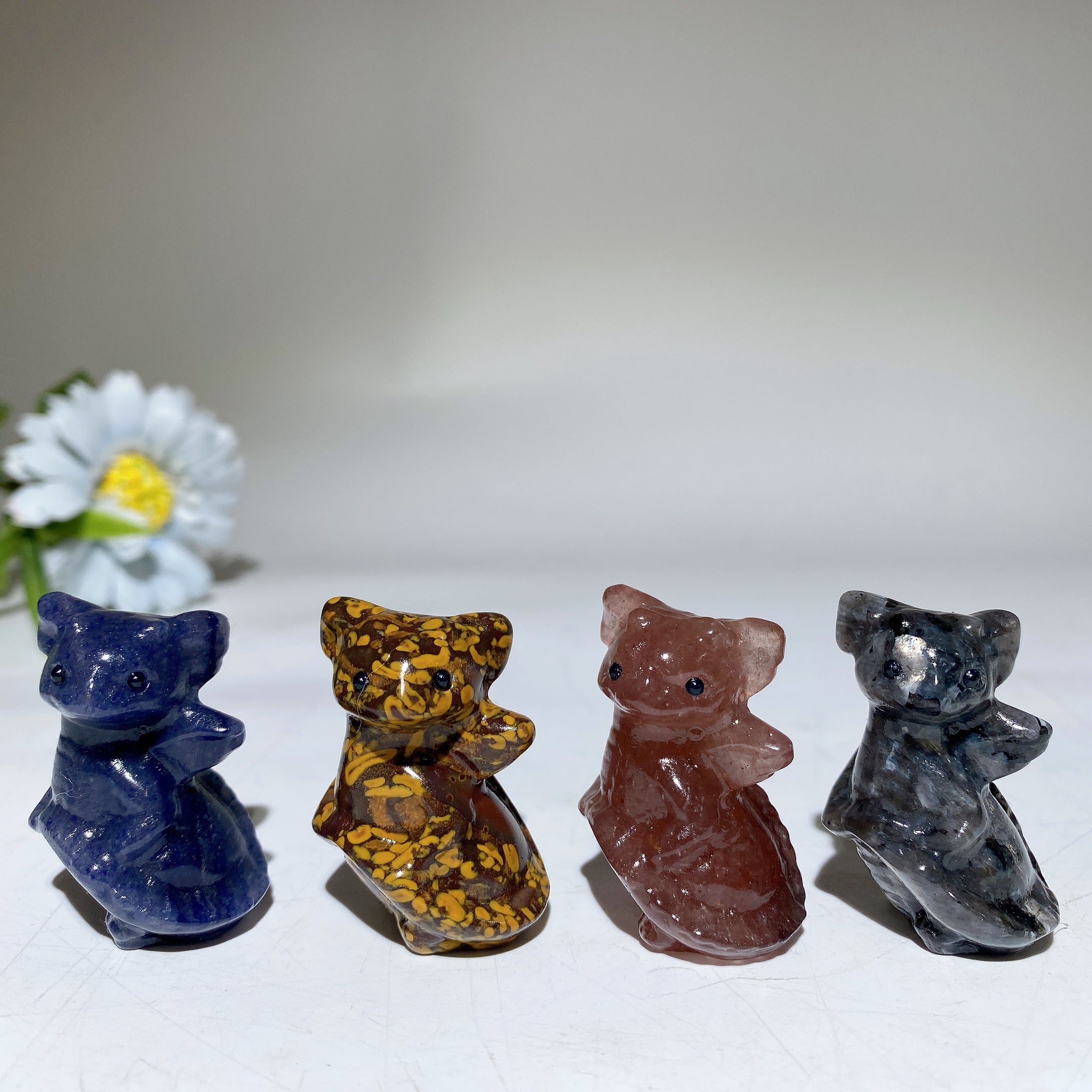 1.5 Inch Carved Crystal Dragon Figurine for Healing