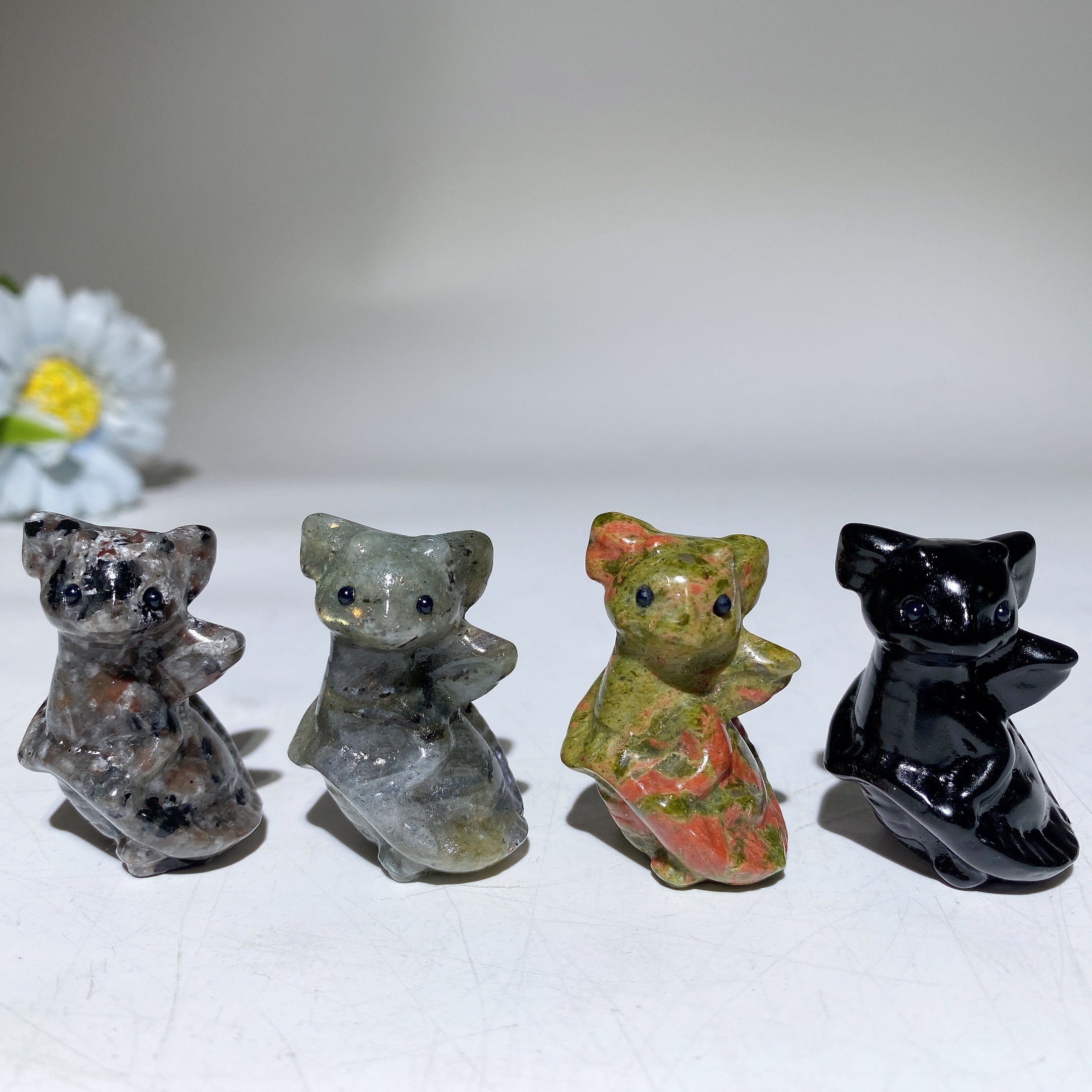 1.5 Inch Carved Crystal Dragon Figurine for Healing