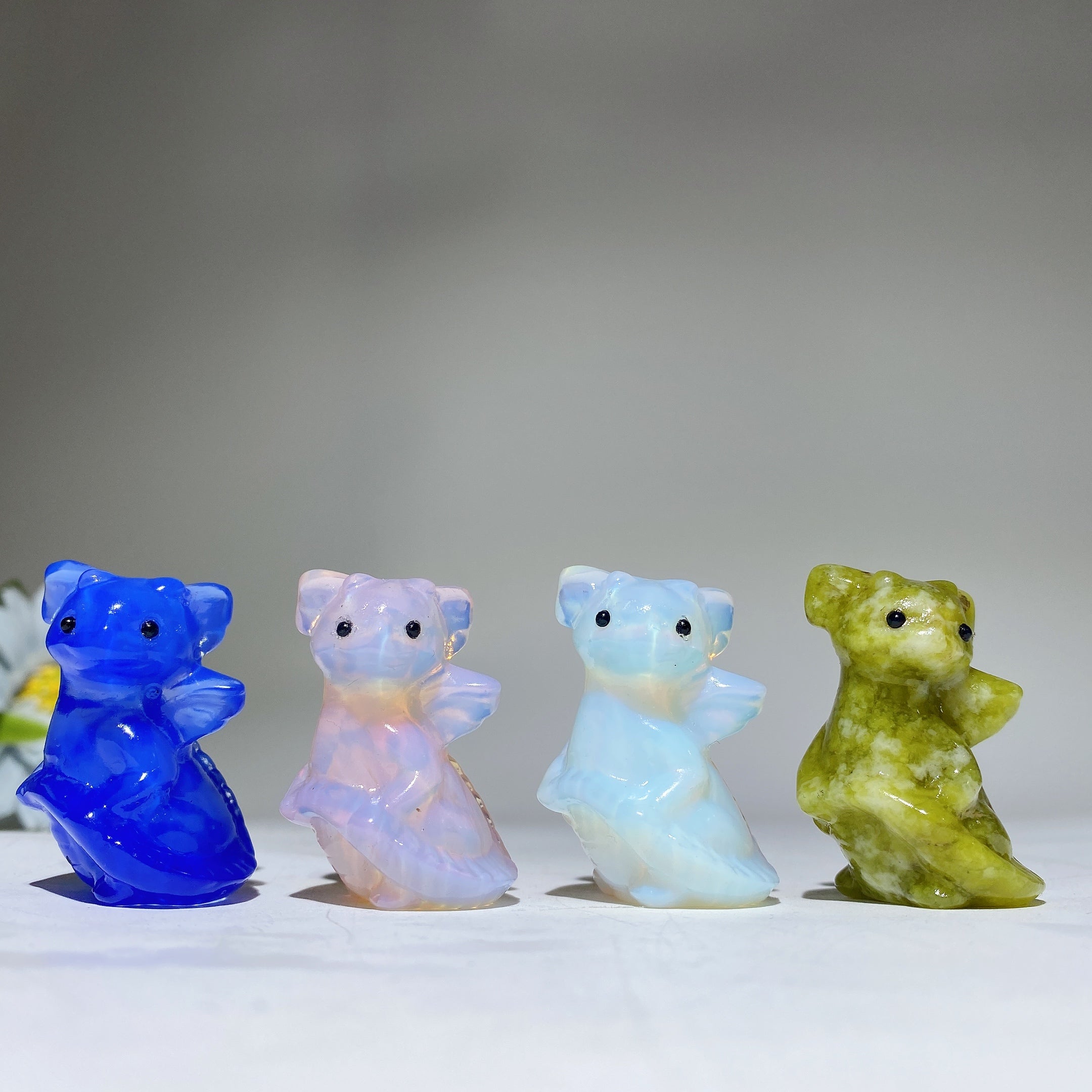 1.5 Inch Carved Crystal Dragon Figurine for Healing