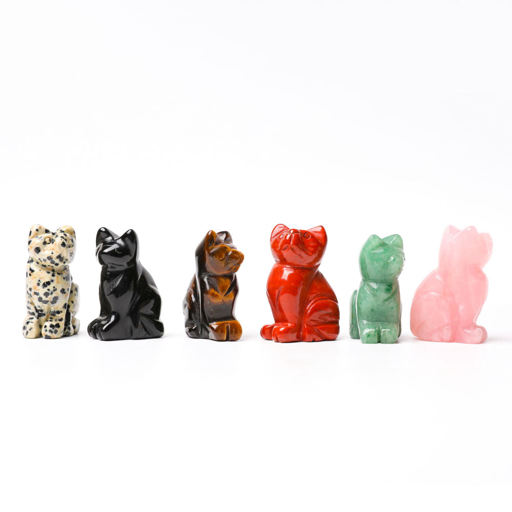 1.5 inch Crystal Cat Figurine for Wisdom & Energy