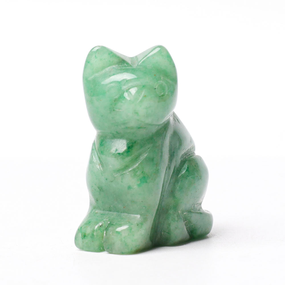 1.5 inch Crystal Cat Figurine for Wisdom & Energy