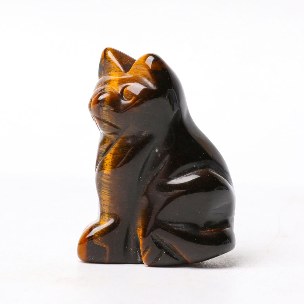 1.5 inch Crystal Cat Figurine for Wisdom & Energy