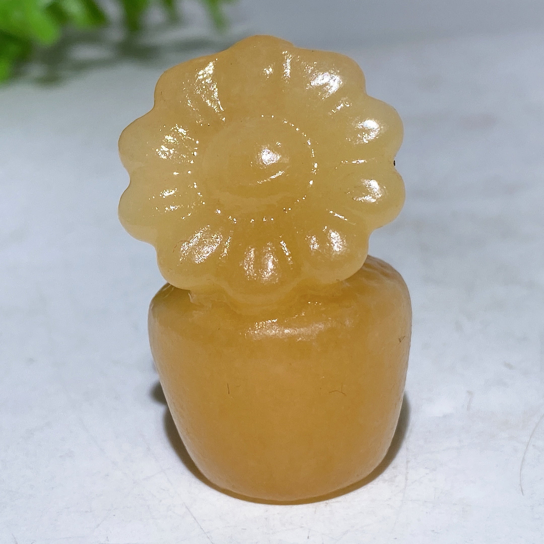 1.5 Inch Crystal Flower Figurine Healing Carving