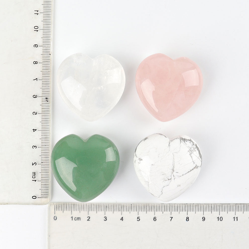 1.5 inch Crystal Heart Carvings for Emotional Healing