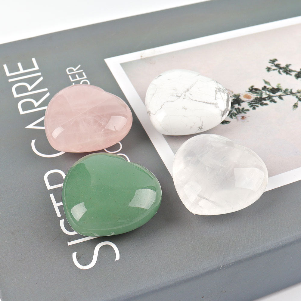 1.5 inch Crystal Heart Carvings for Emotional Healing
