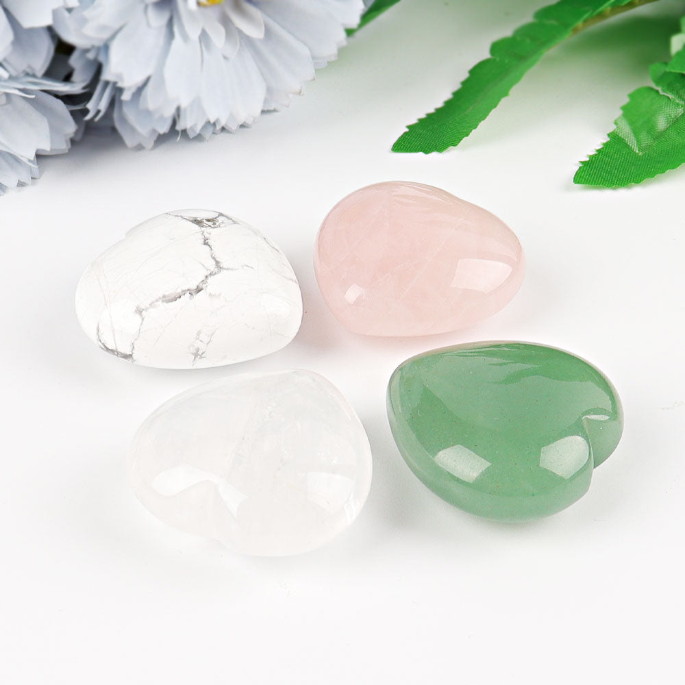 1.5 inch Crystal Heart Carvings for Emotional Healing
