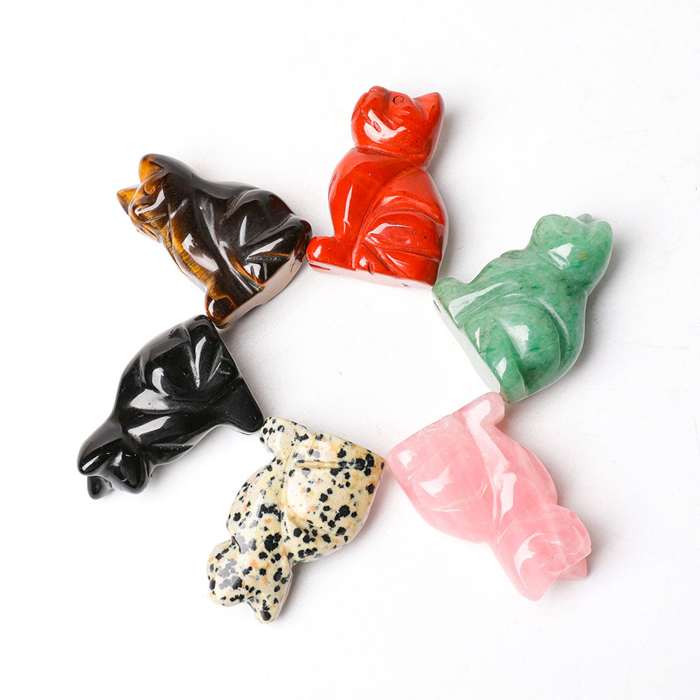 1.5 inch Dalmatian Crystal Cat Figurine for Meditation