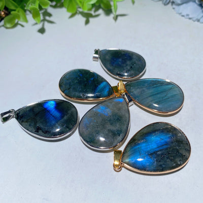 1.5 Inch Labradorite Water Drop Pendant for Spiritual Healing