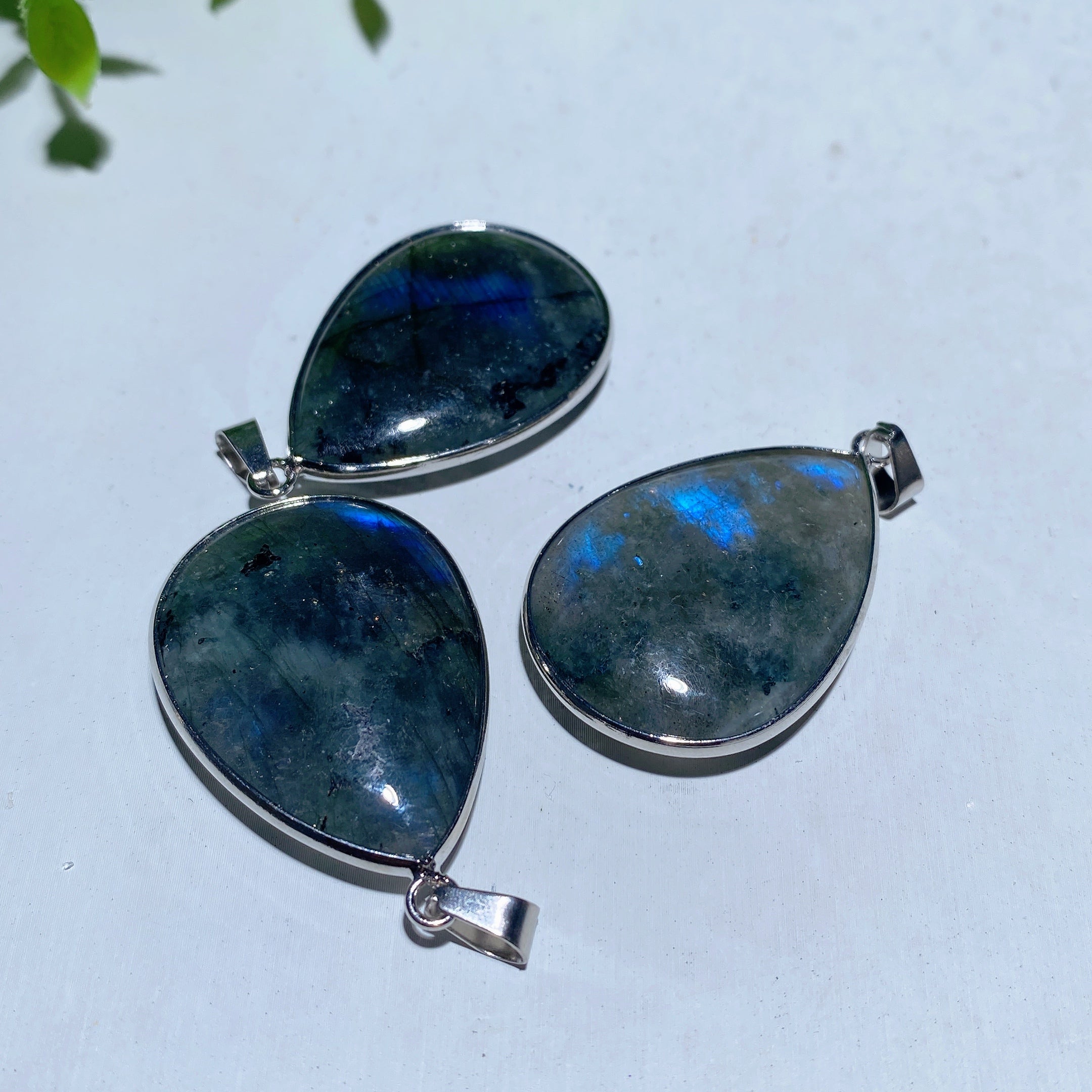 1.5 Inch Labradorite Water Drop Pendant for Spiritual Healing