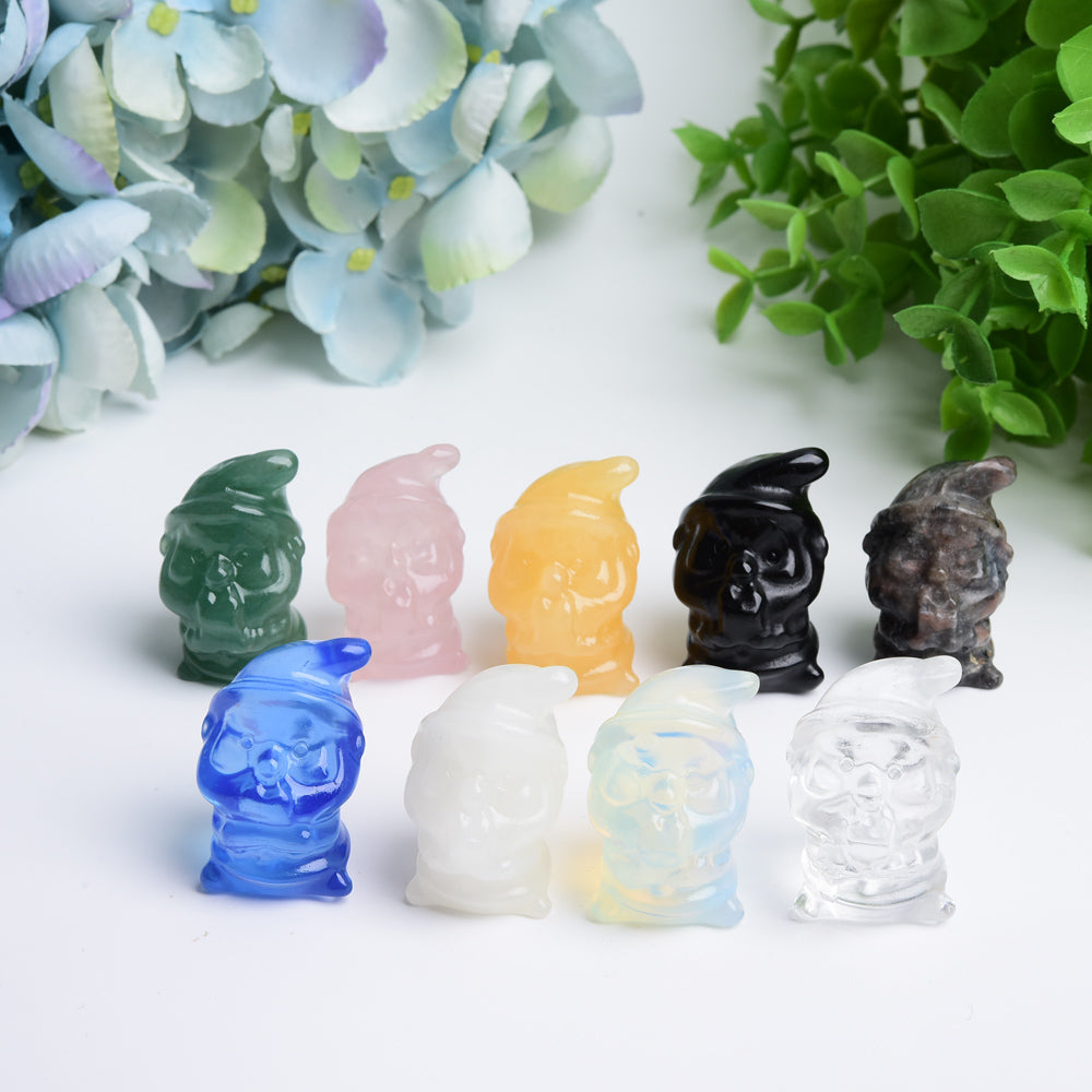 1.5 inch Mixed Crystal Santa Figurine for Spiritual Healing