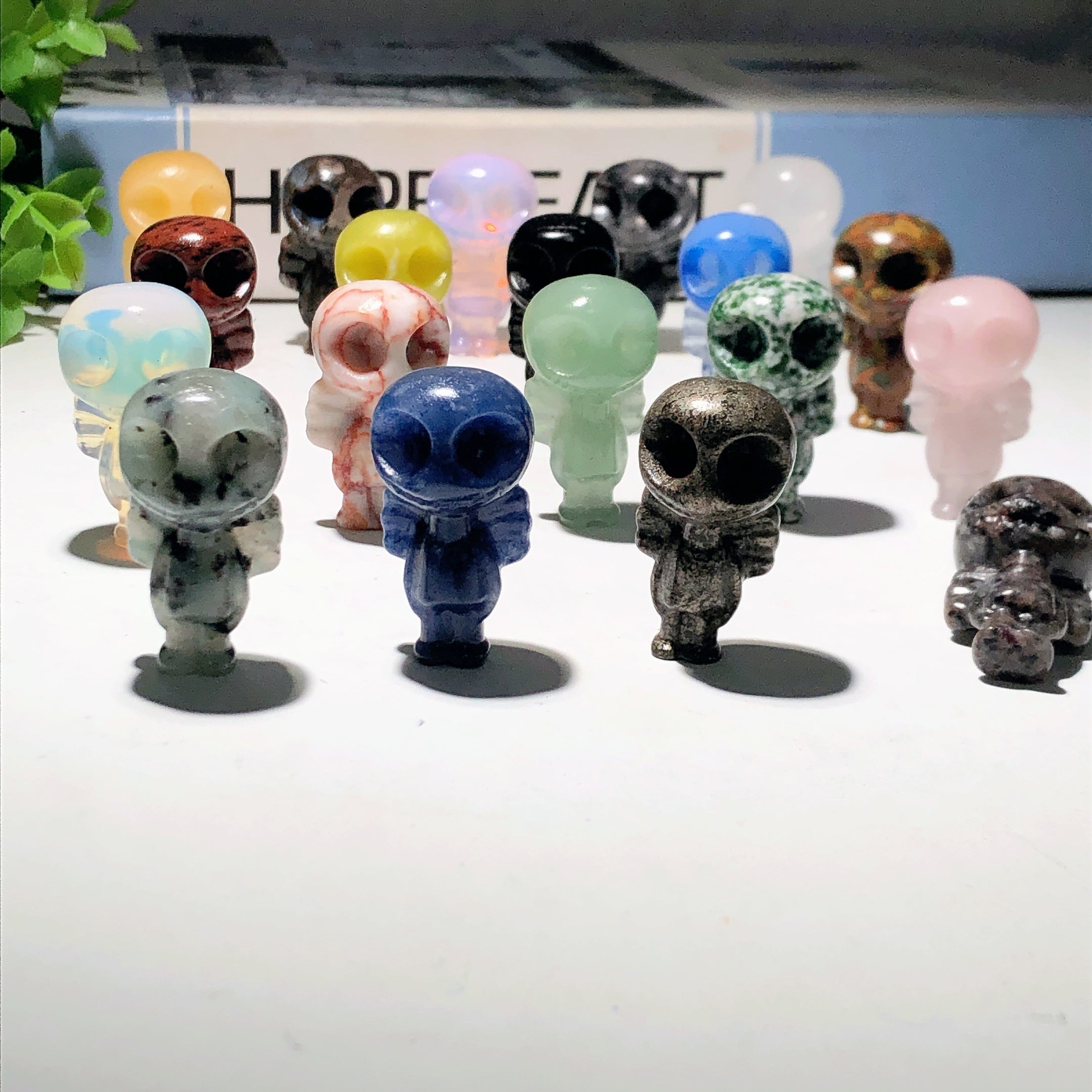 1.5 inch Mixed Crystal Skull Carvings for Healing