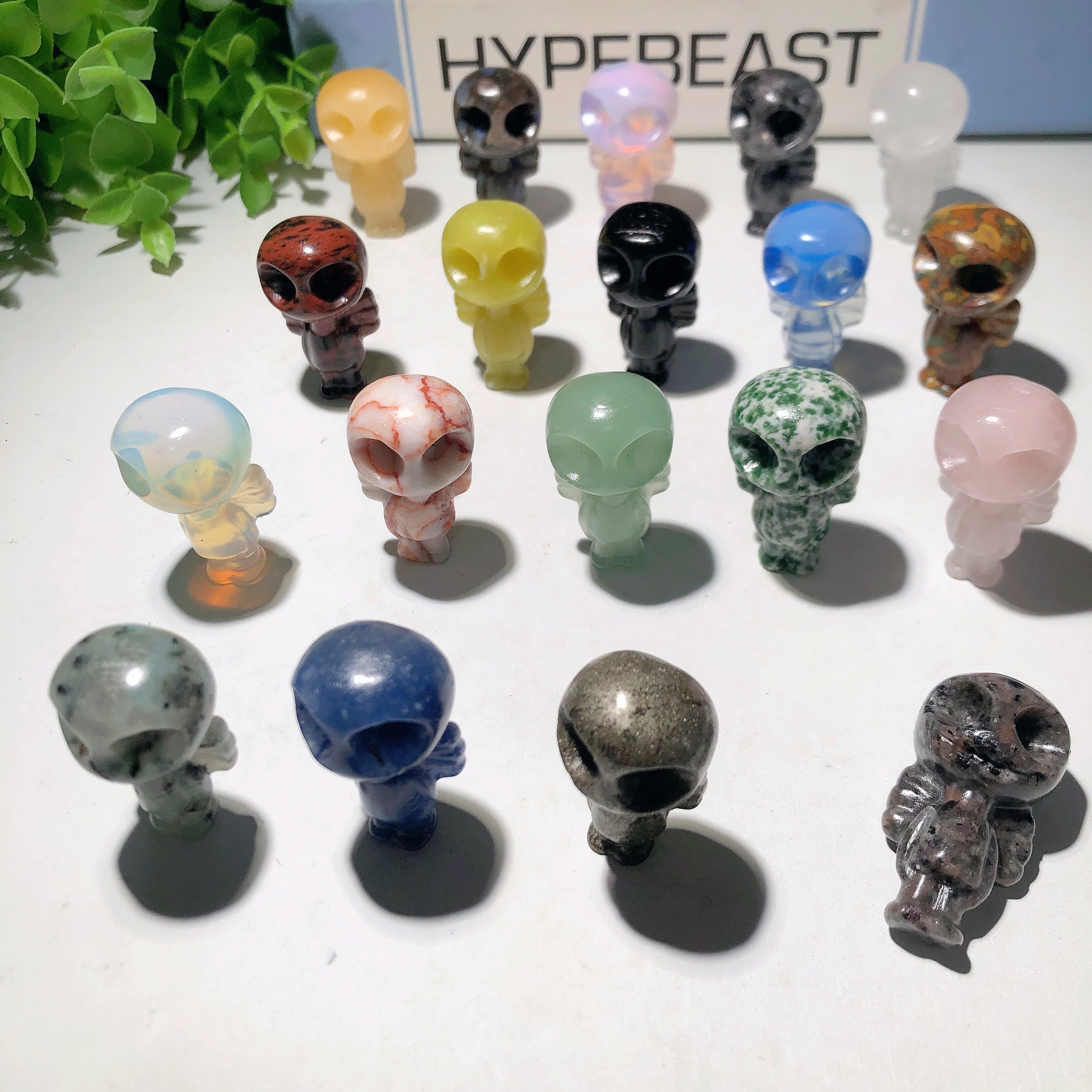 1.5 inch Mixed Crystal Skull Carvings for Healing