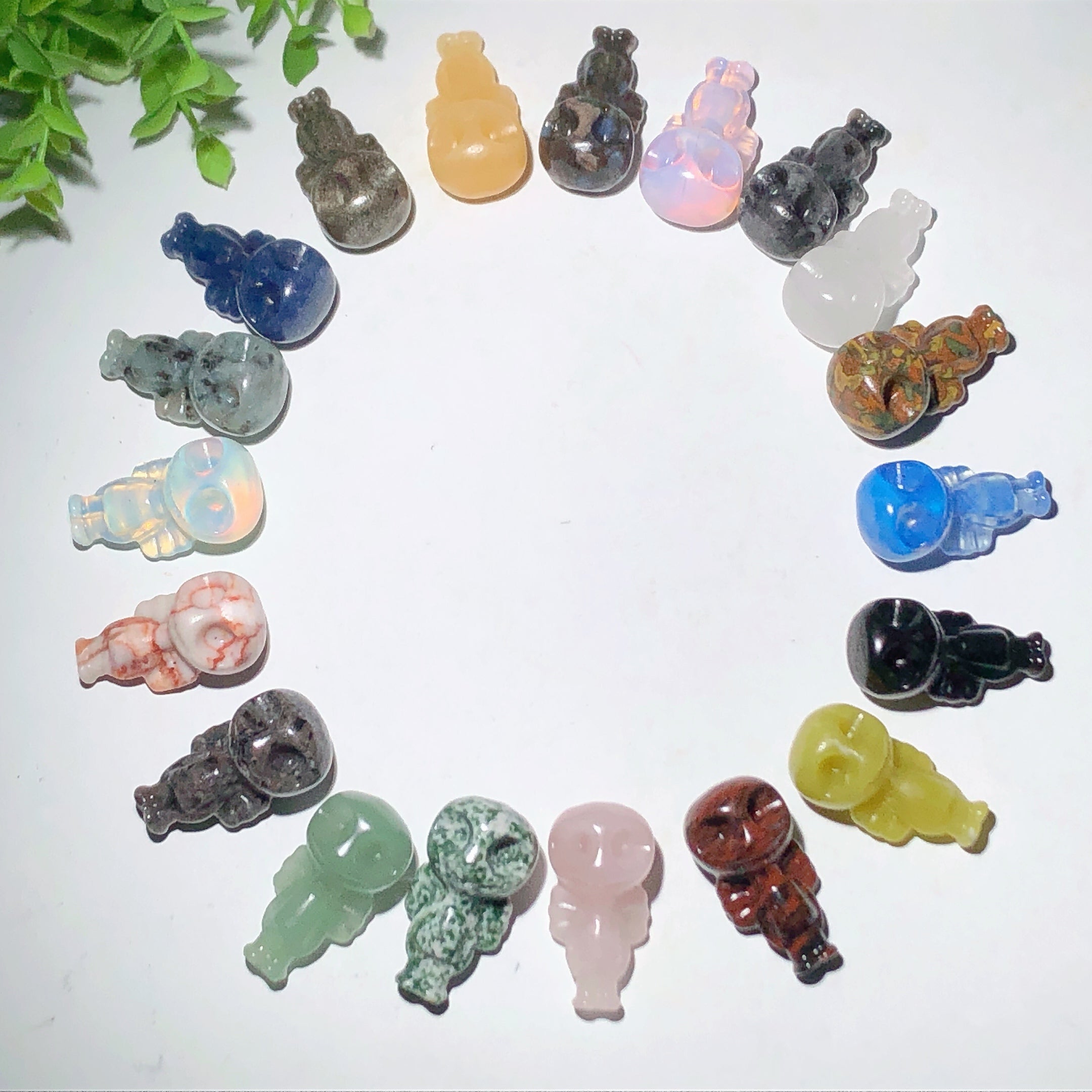 1.5 inch Mixed Crystal Skull Carvings for Healing